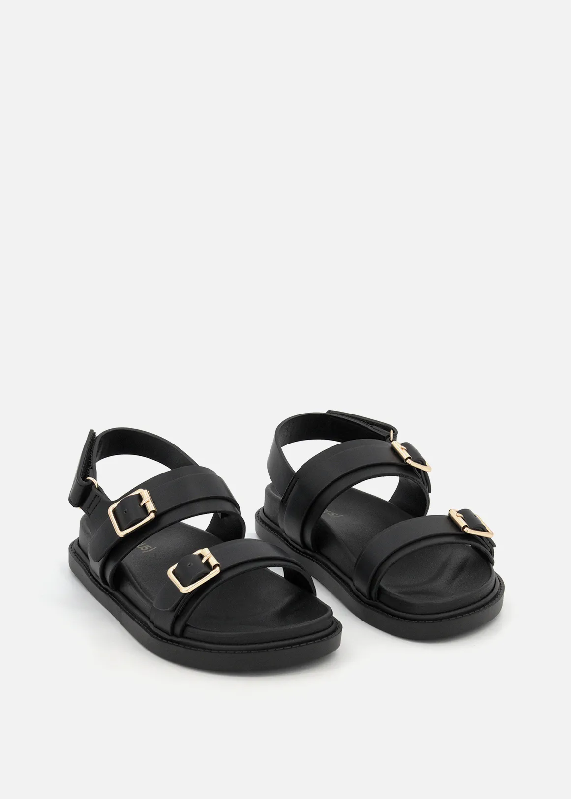 Sling Back Chunky Sandals (Size 12-6) Older Girl - BLACK