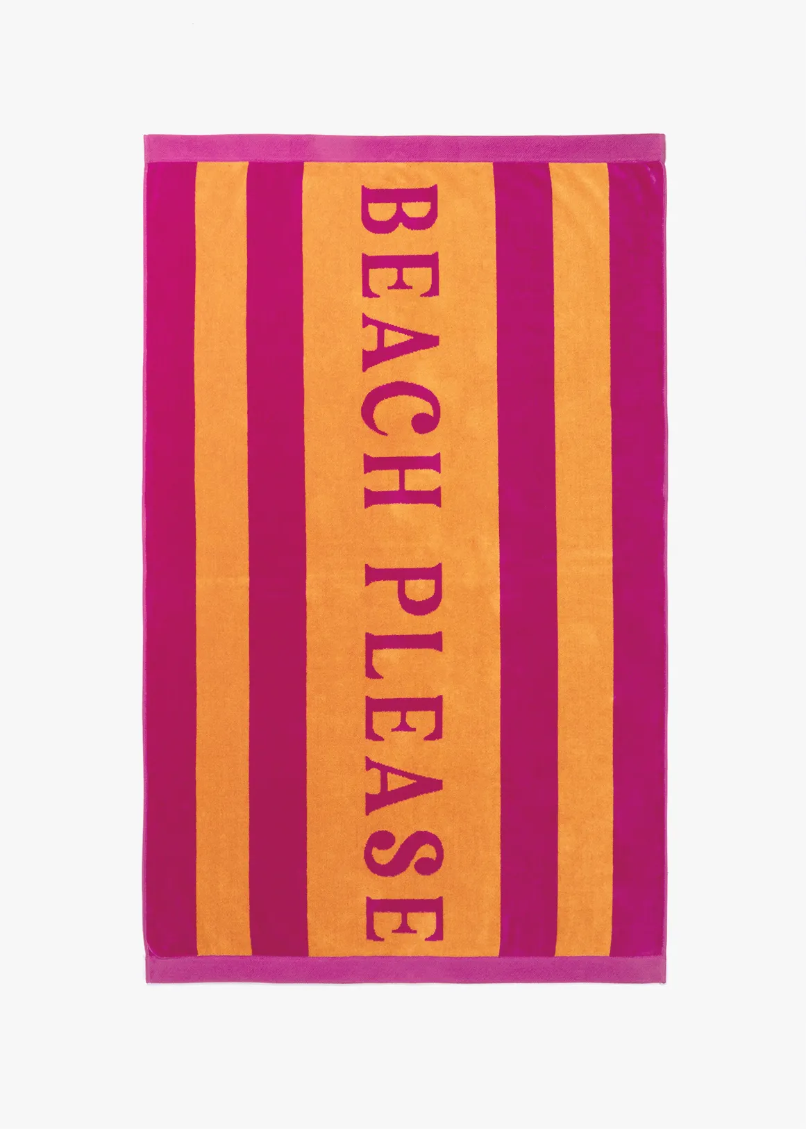 Slogan Colour Block Cotton Beach Towel - X ORANGE