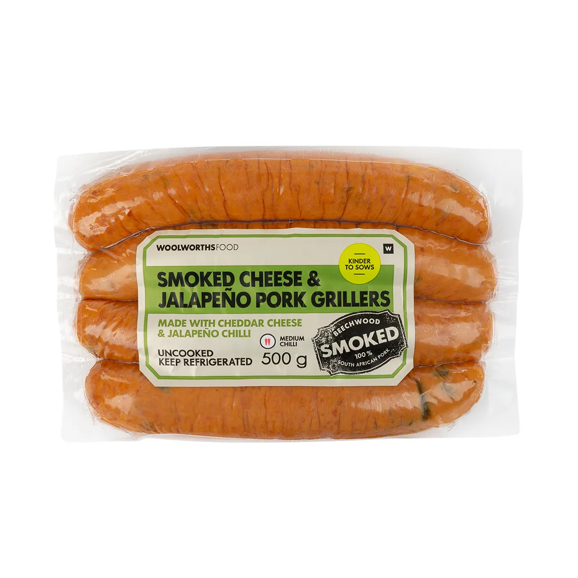 Smoked Cheese & Jalapeno Pork Grillers 500 g