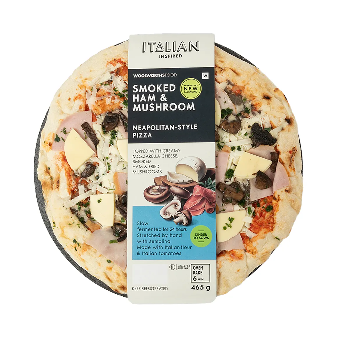 Smoked Ham & Mushroom Pizza 465 g