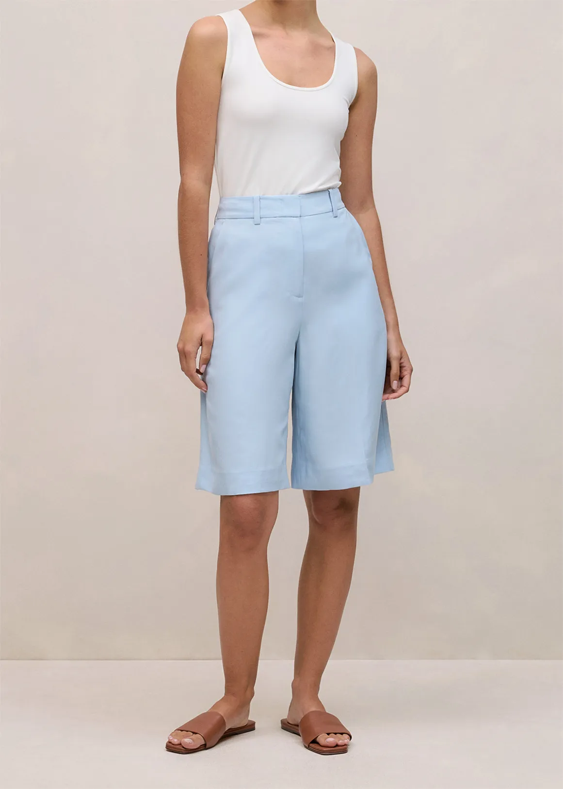 Soft Tailored Longline Short - BLUE MARBLE