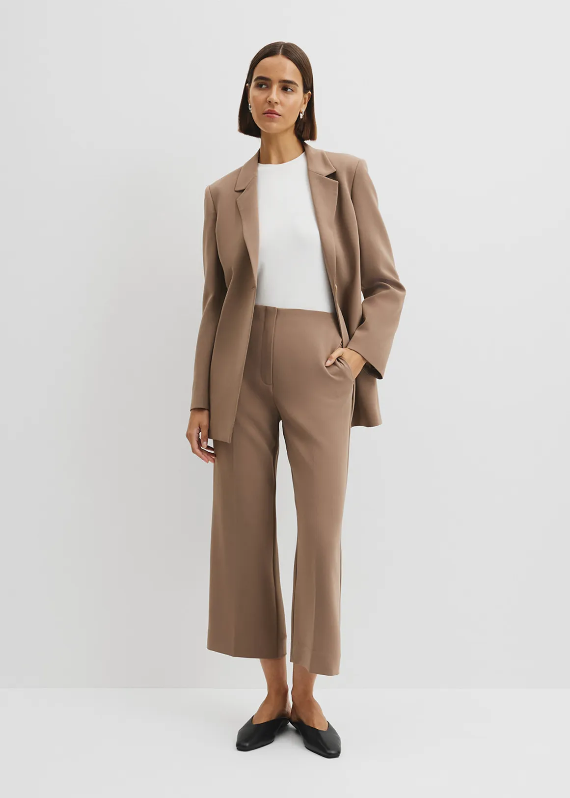Soft Tailored Pant - STONE TAUPE