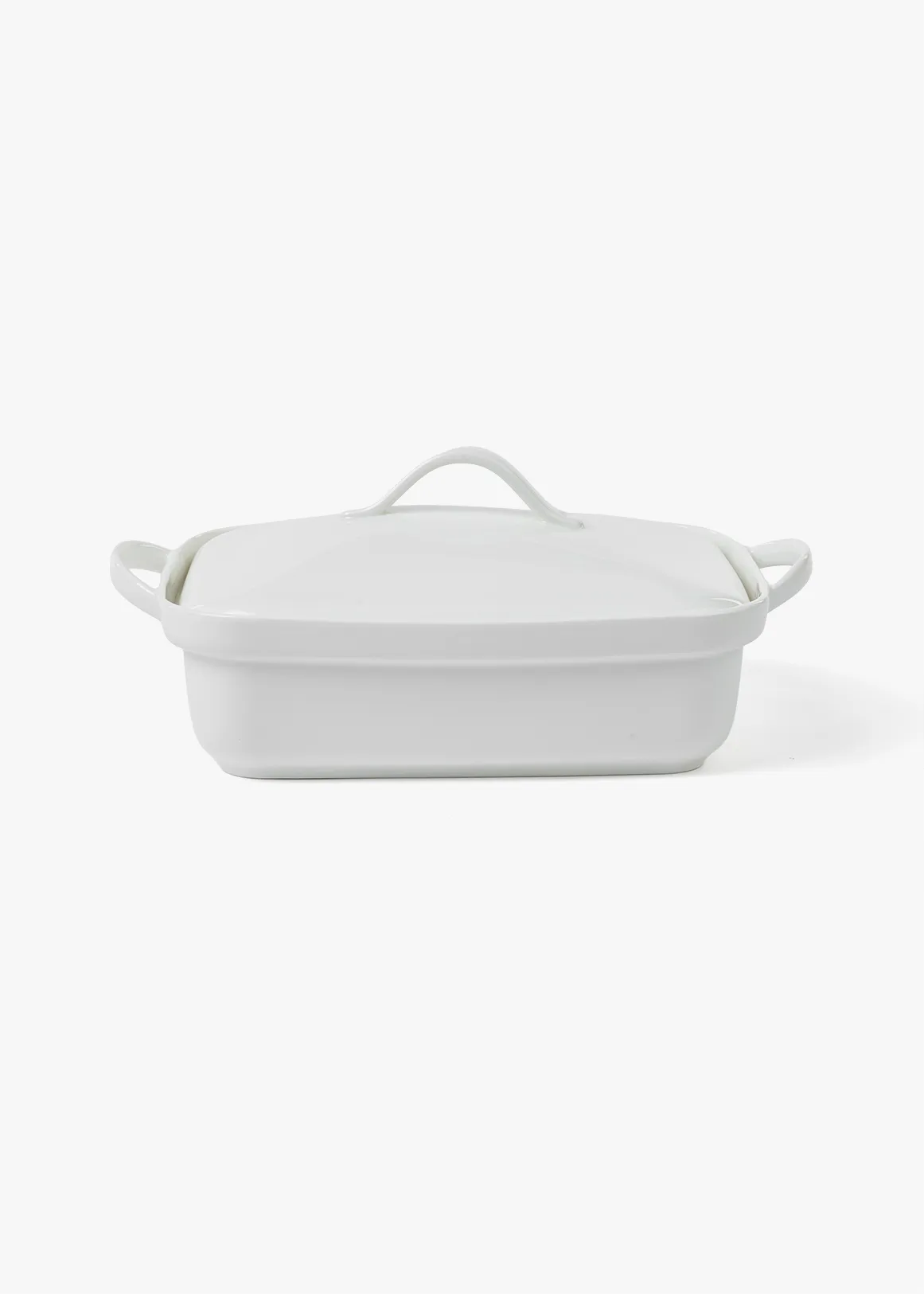 Somerset Porcelain Large Baker with Lid - WHITE