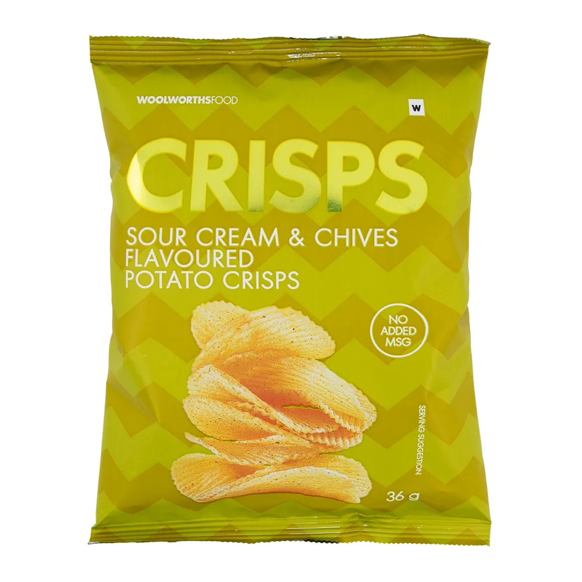 Sour Cream And Chives Ridged Cut Potato Crisps 36 g