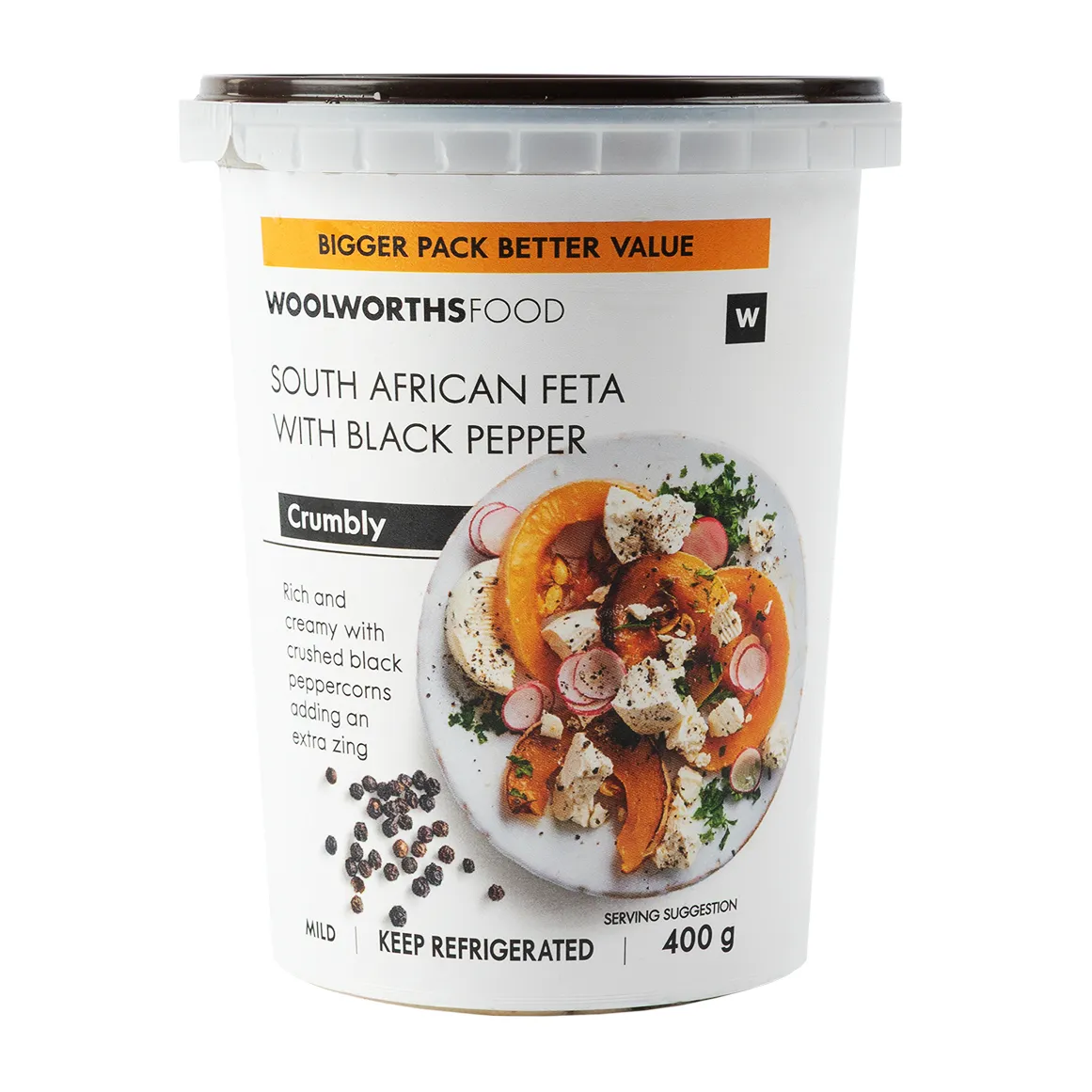 South African Feta with Black Pepper 400 g