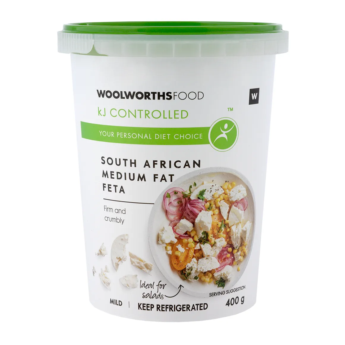 South African Medium Fat Feta Cheese 400 g - kJ Controlled™