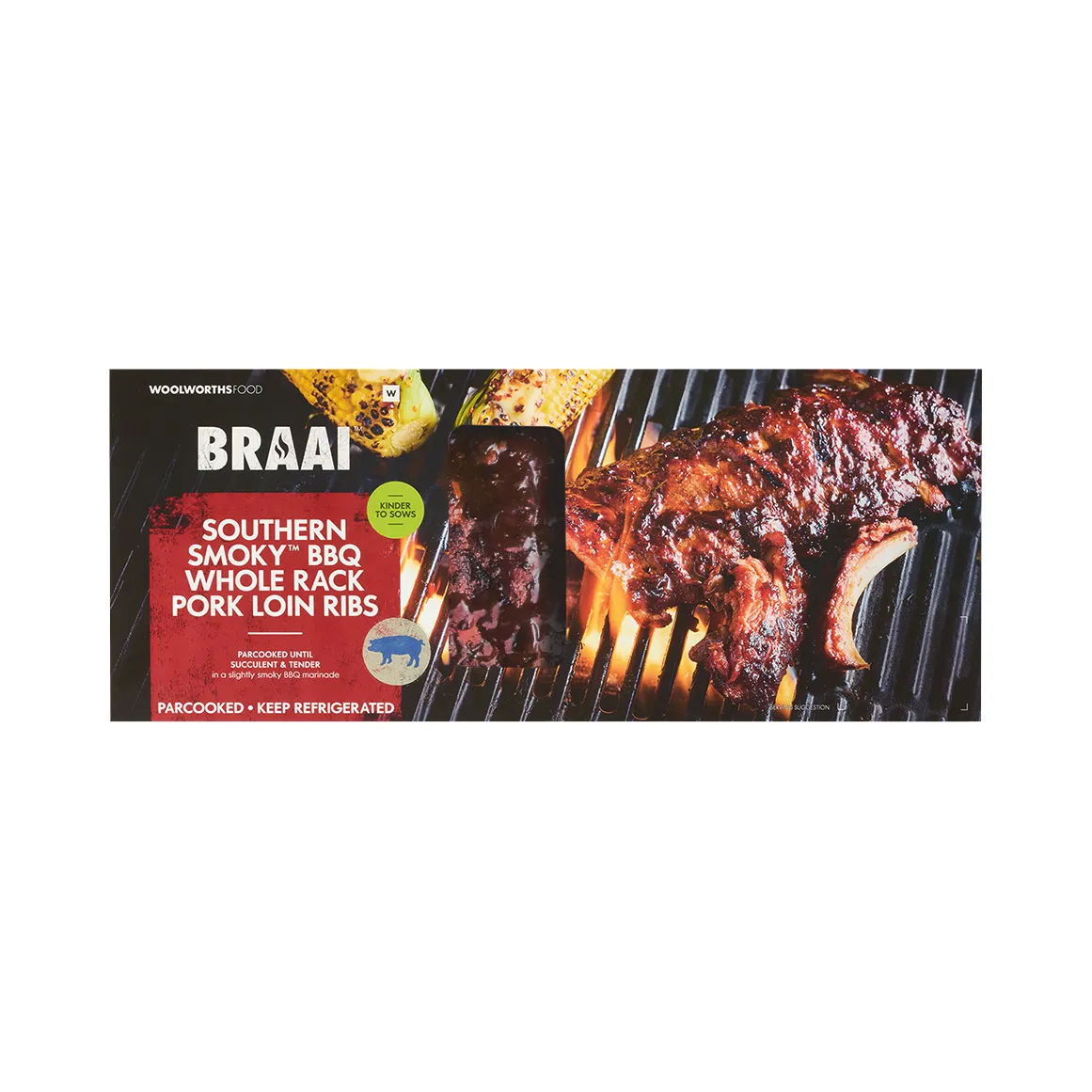 Southern Smoky™ BBQ Whole Rack Pork Loin Ribs Avg 850 g