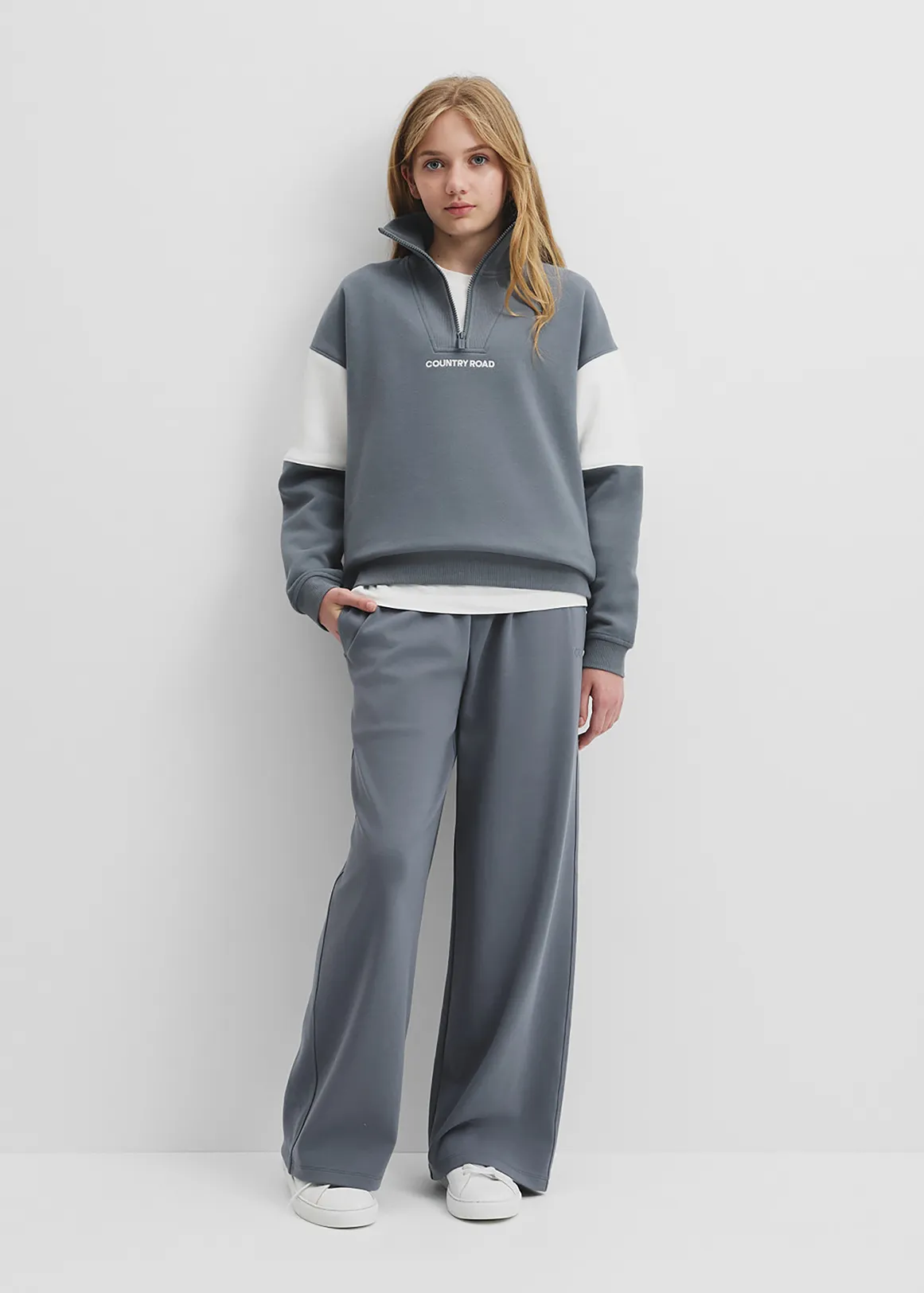 Spice Logo Zip Sweat - SLATE