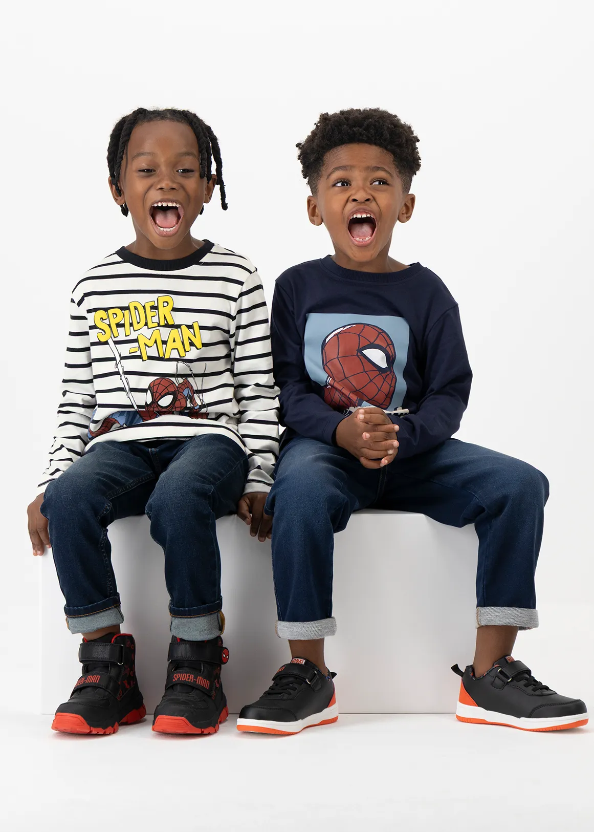 Spiderman Graphic Cotton T-shirts 2 Pack - X NAVY