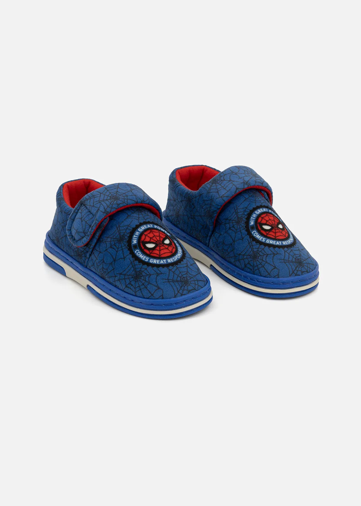 Spiderman Strap Slippers (Size 5-13) Younger Boy - X BLUE