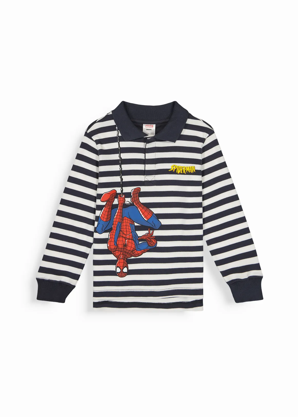 Spiderman Stripe Cotton Golfer - X CHARCOAL