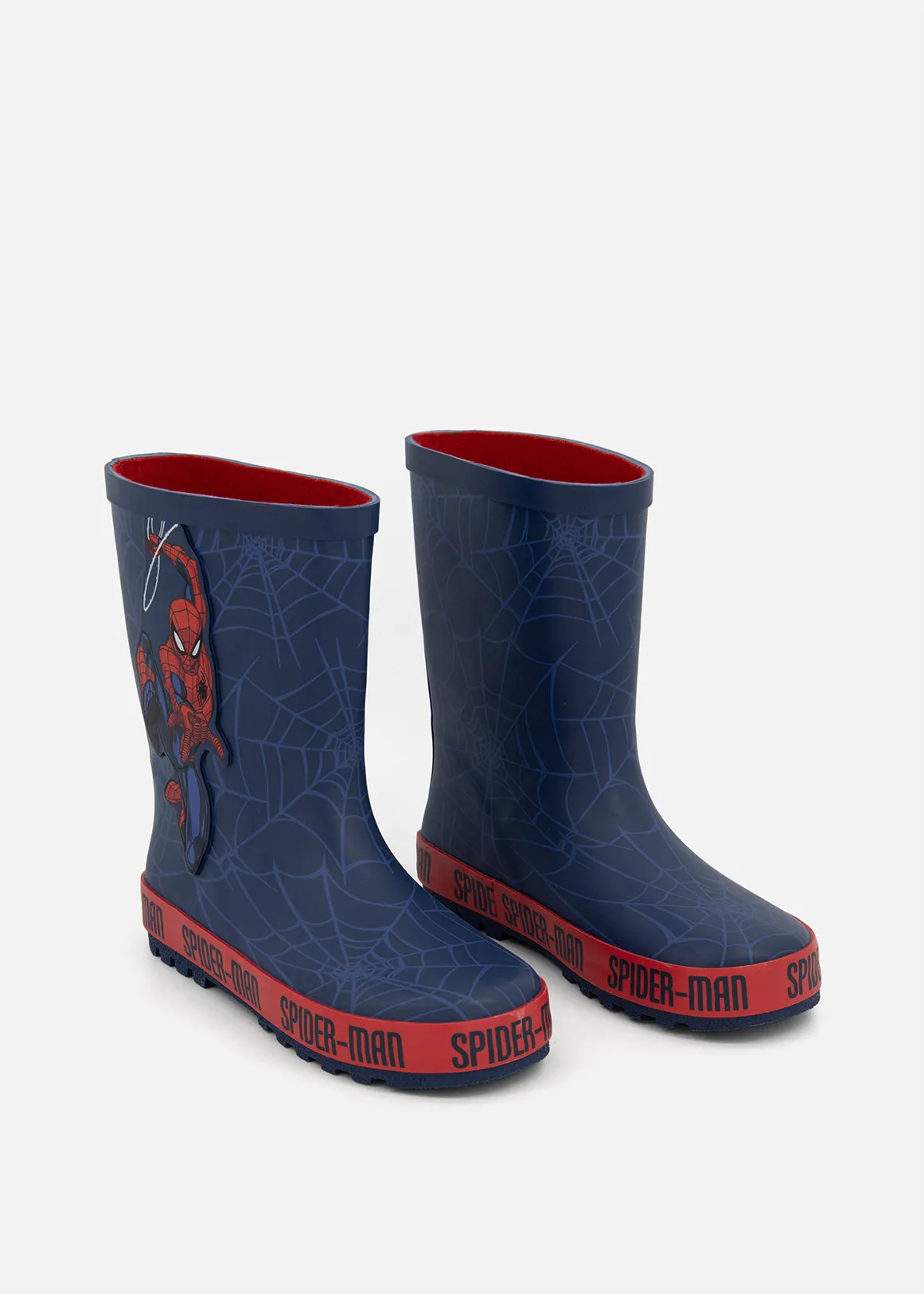 Spiderman Wellingtons (Size 4-13) Younger Boy - X NAVY