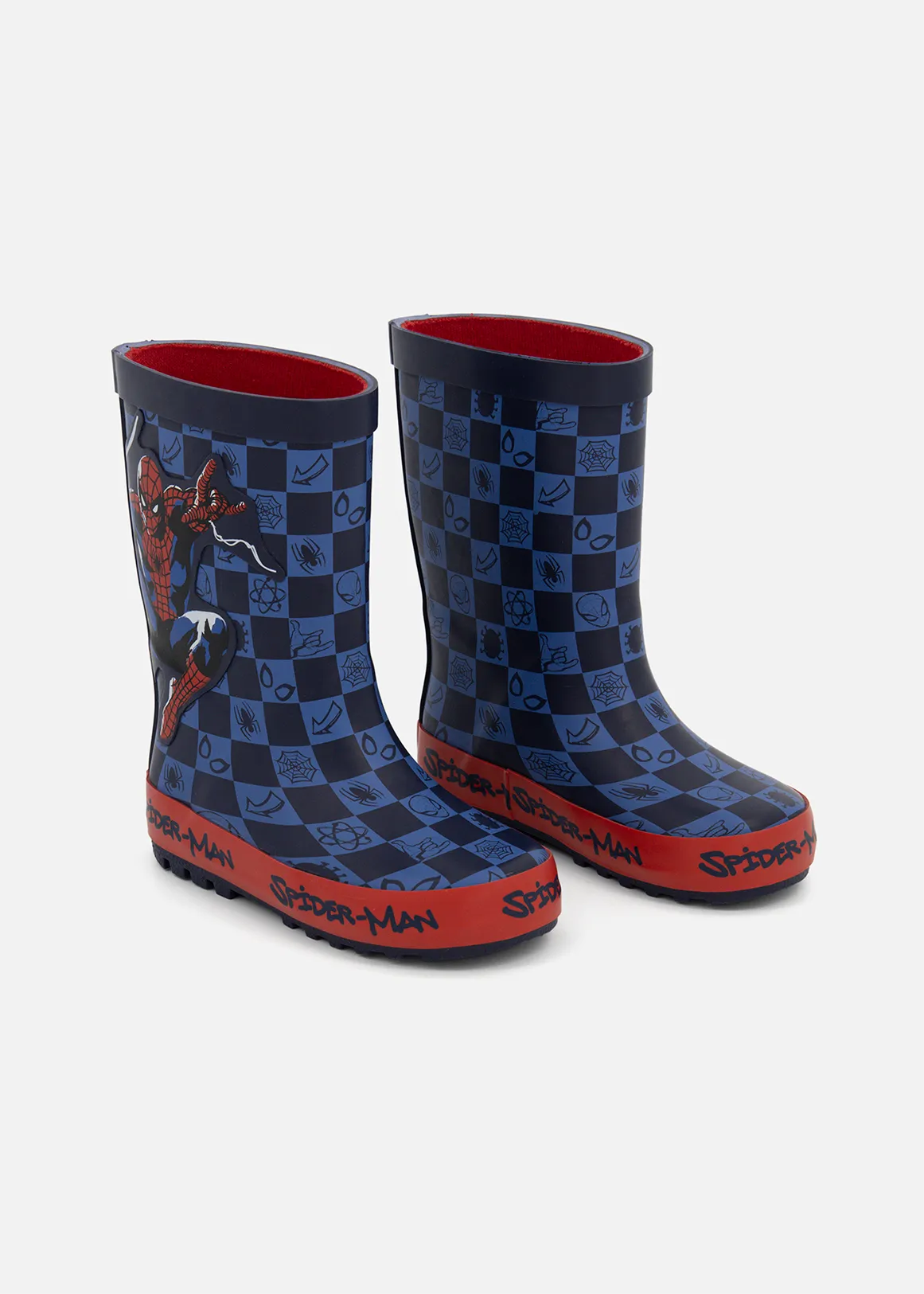 Spiderman Wellingtons (Size 6-13) Younger Boy - X BLUE