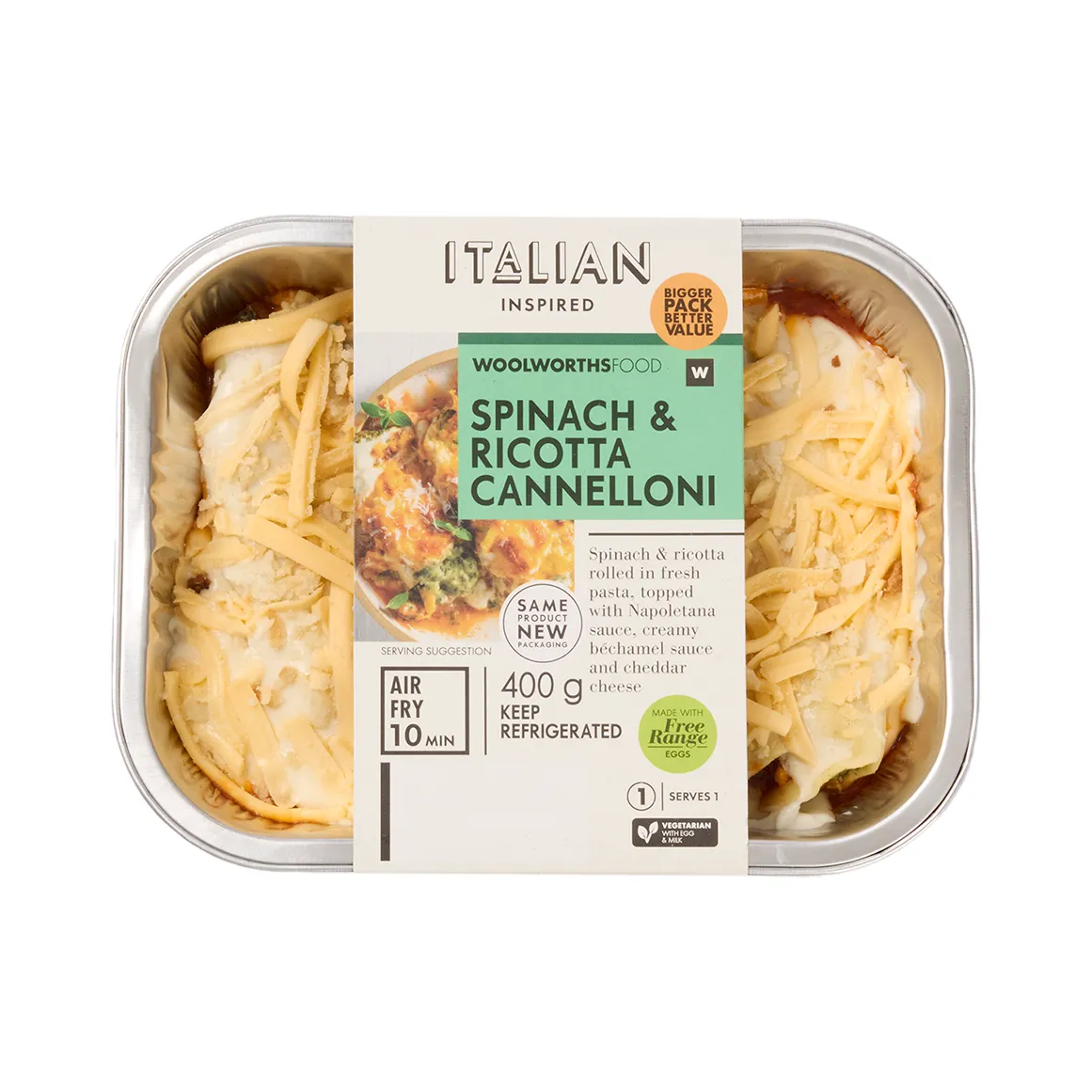 Spinach & Ricotta Cannelloni 400 g