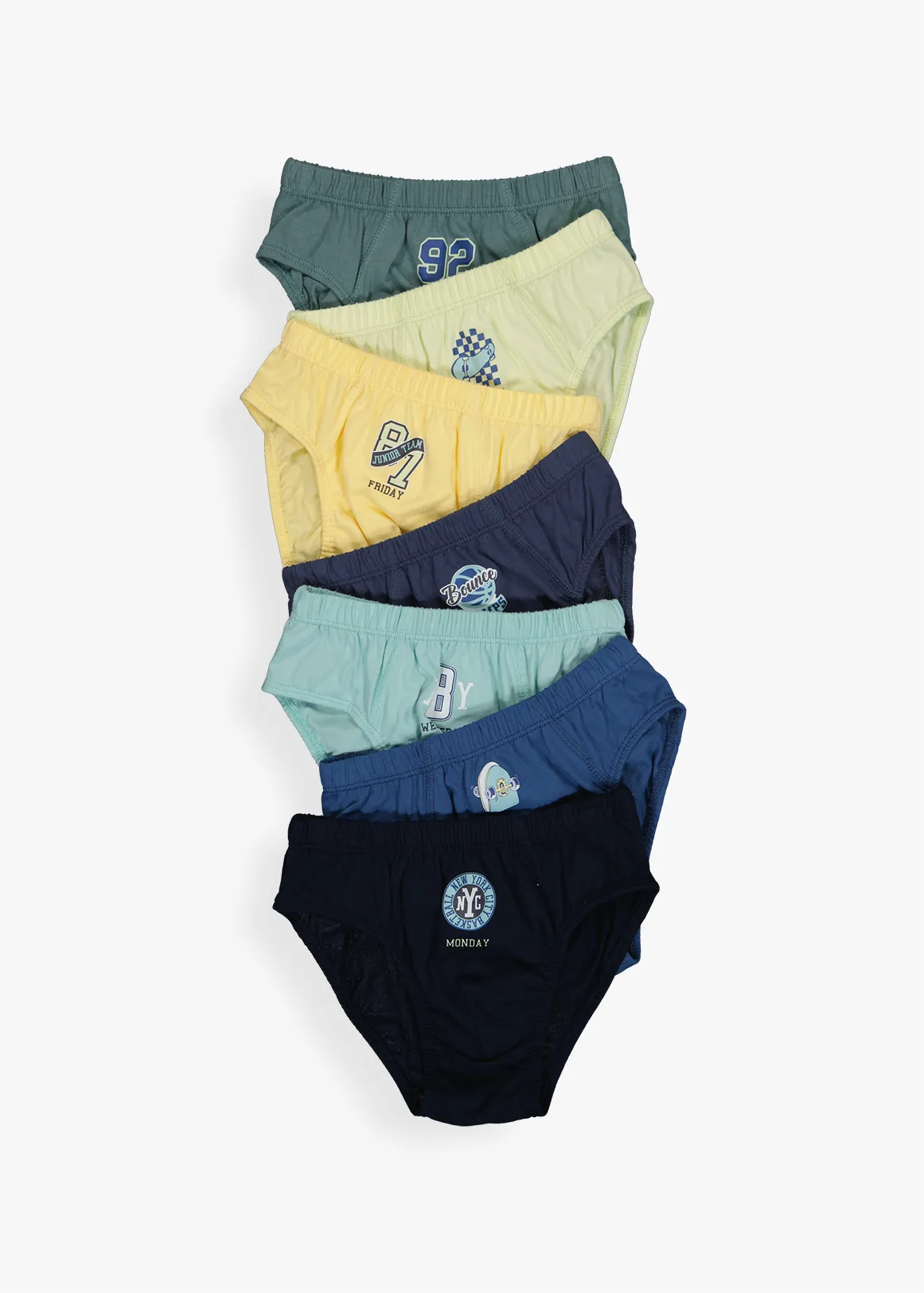 Sports Cotton Briefs 7-Pack - X YELLOW