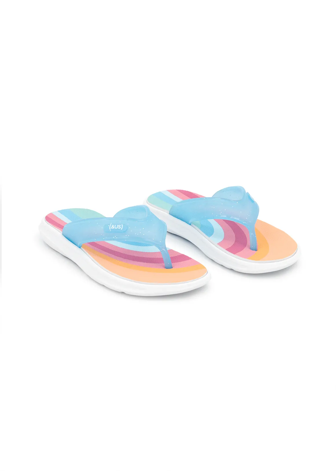 Sporty Flip Flops  (Size 12-6) Older Girl - PASTELS