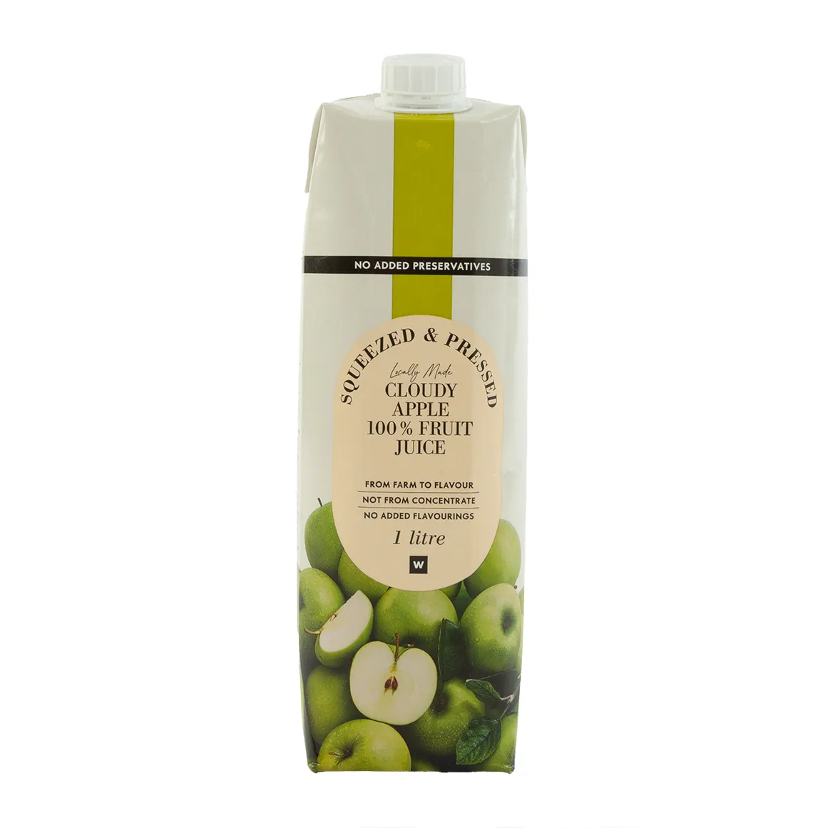 Squeezed and Pressed Cloudy Apple 100 % Fruit Juice 1 L