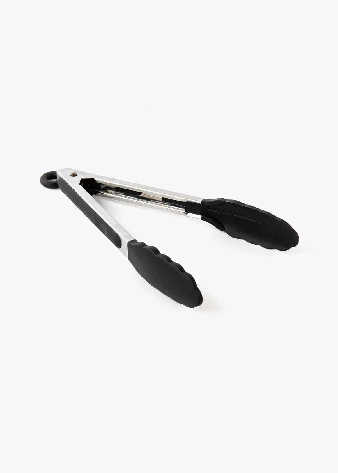 Stainless Steel & Silicone Kitchen Tongs - SILVER