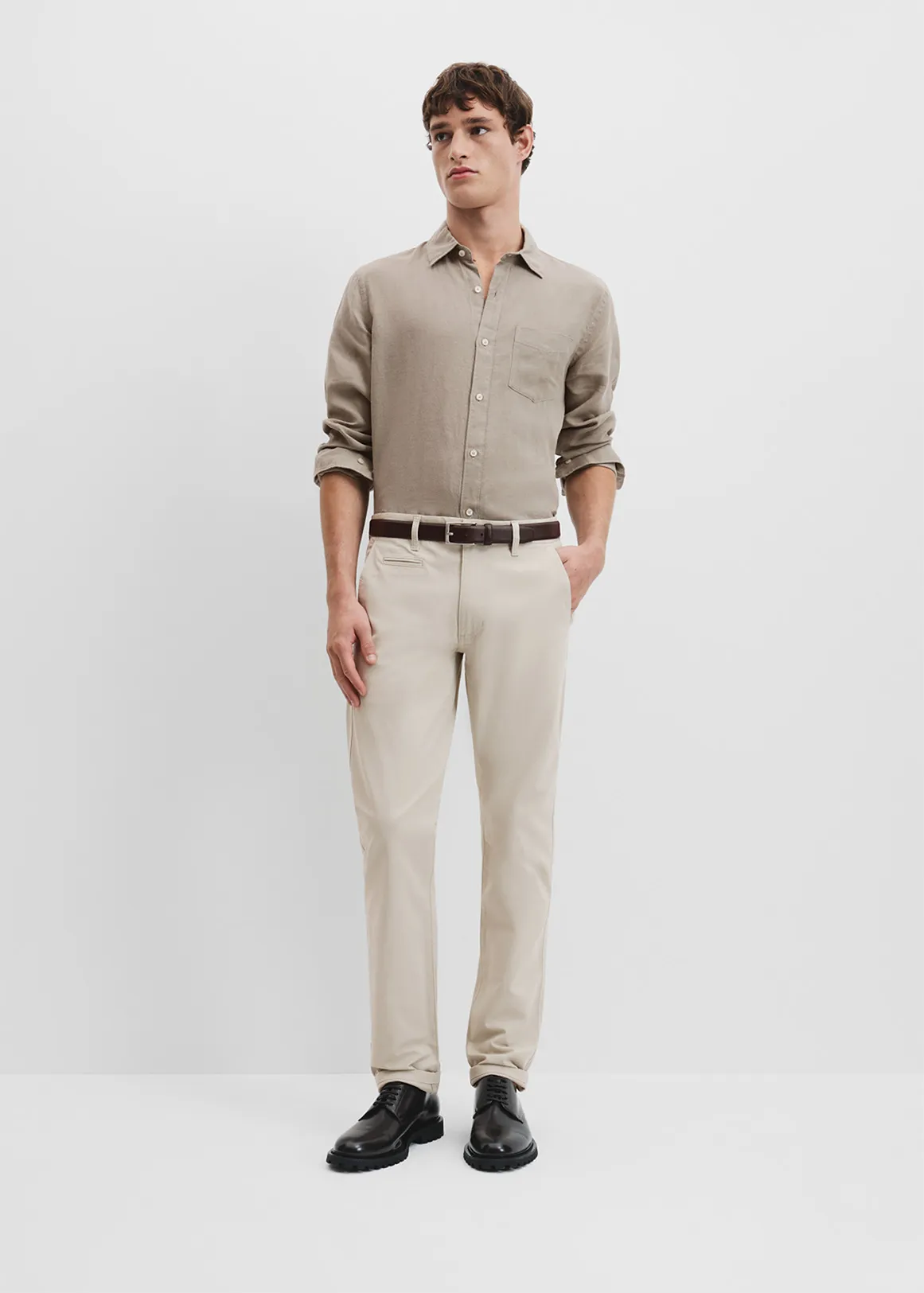Standard Stretch Chino - PEBBLE