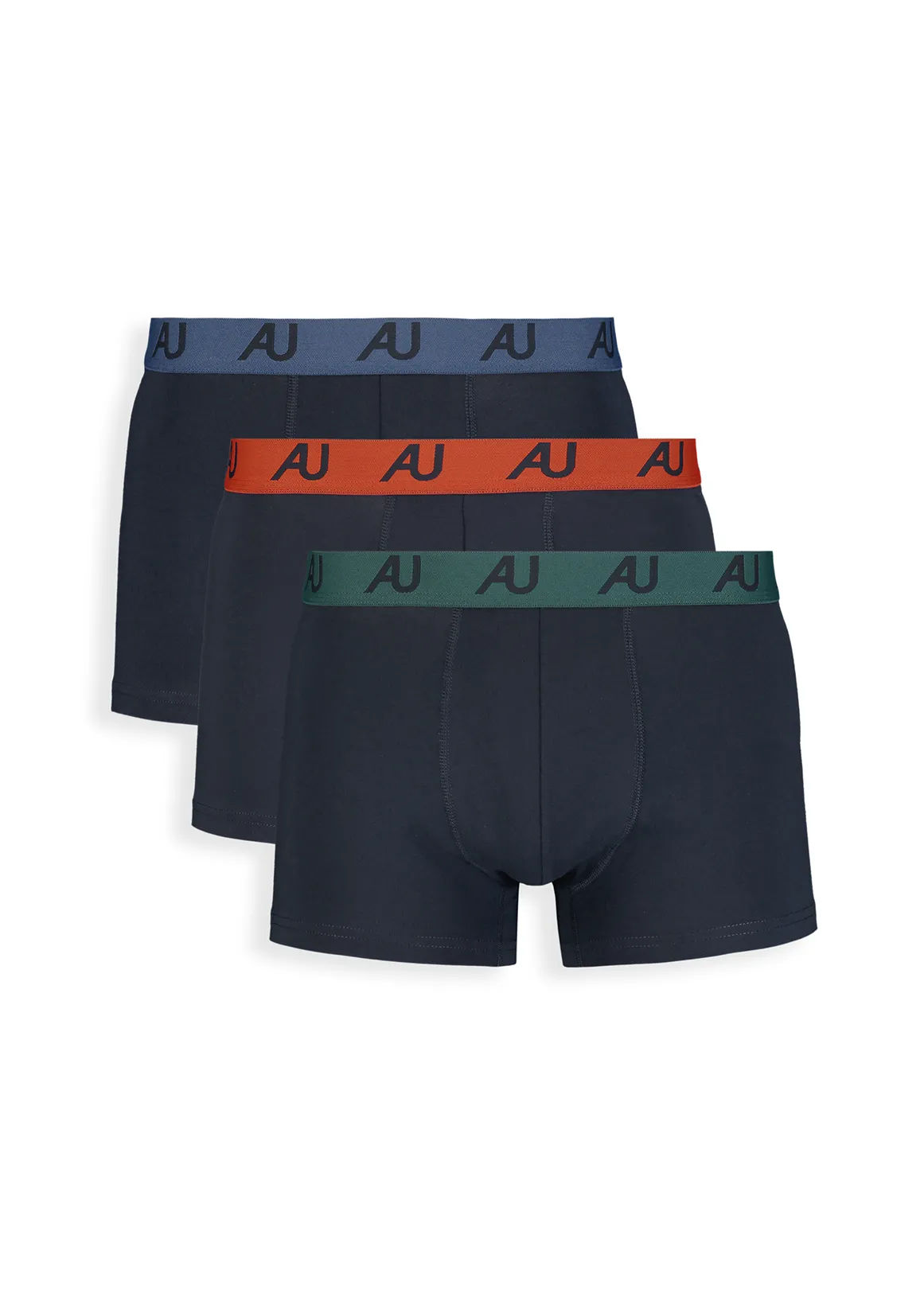 StayNew COOLTECH Assorted Stretch Cotton Trunks 3 Pack - X NAVY