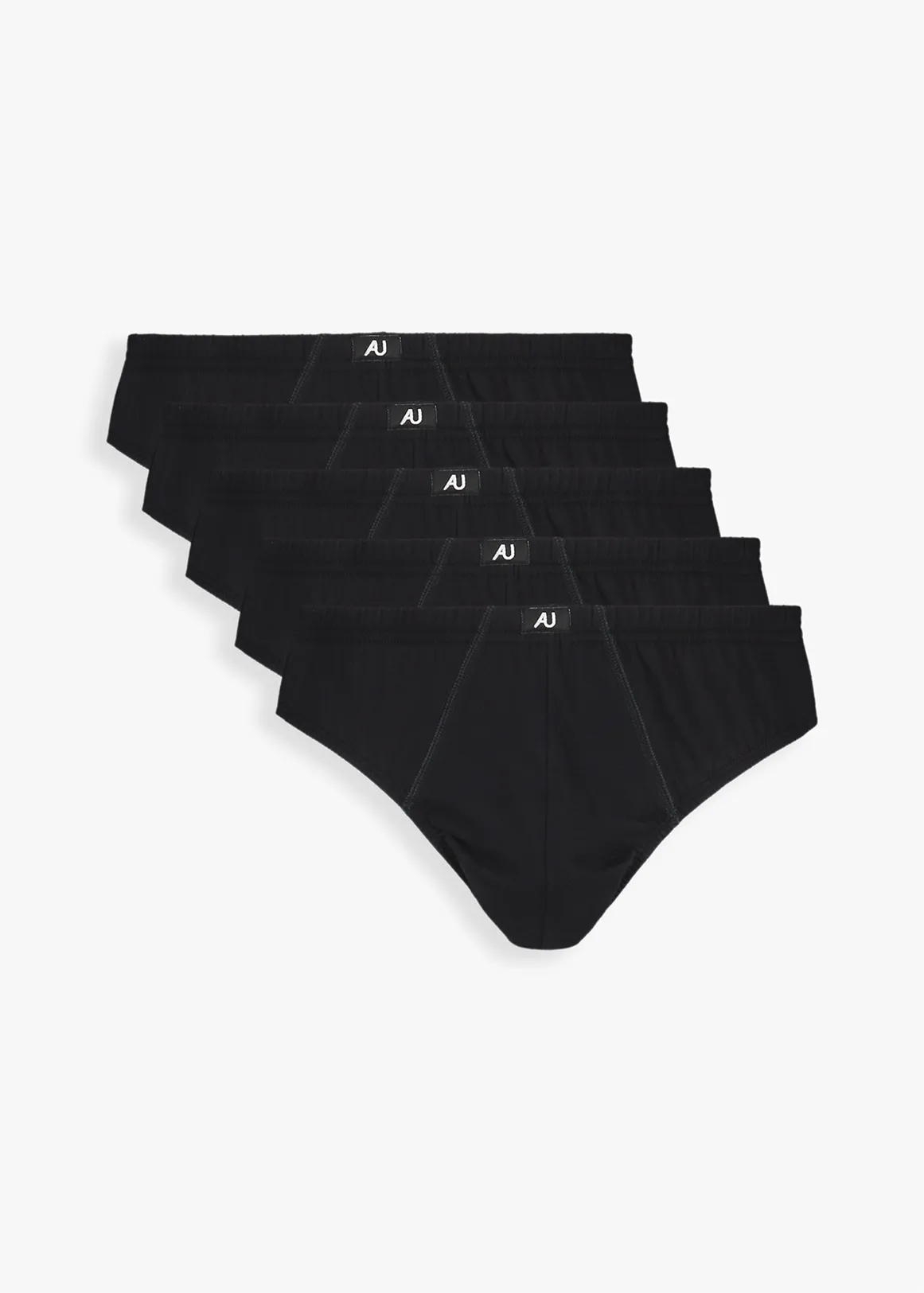 StayNew COOLTECH Cotton Briefs 5 Pack - BLACK