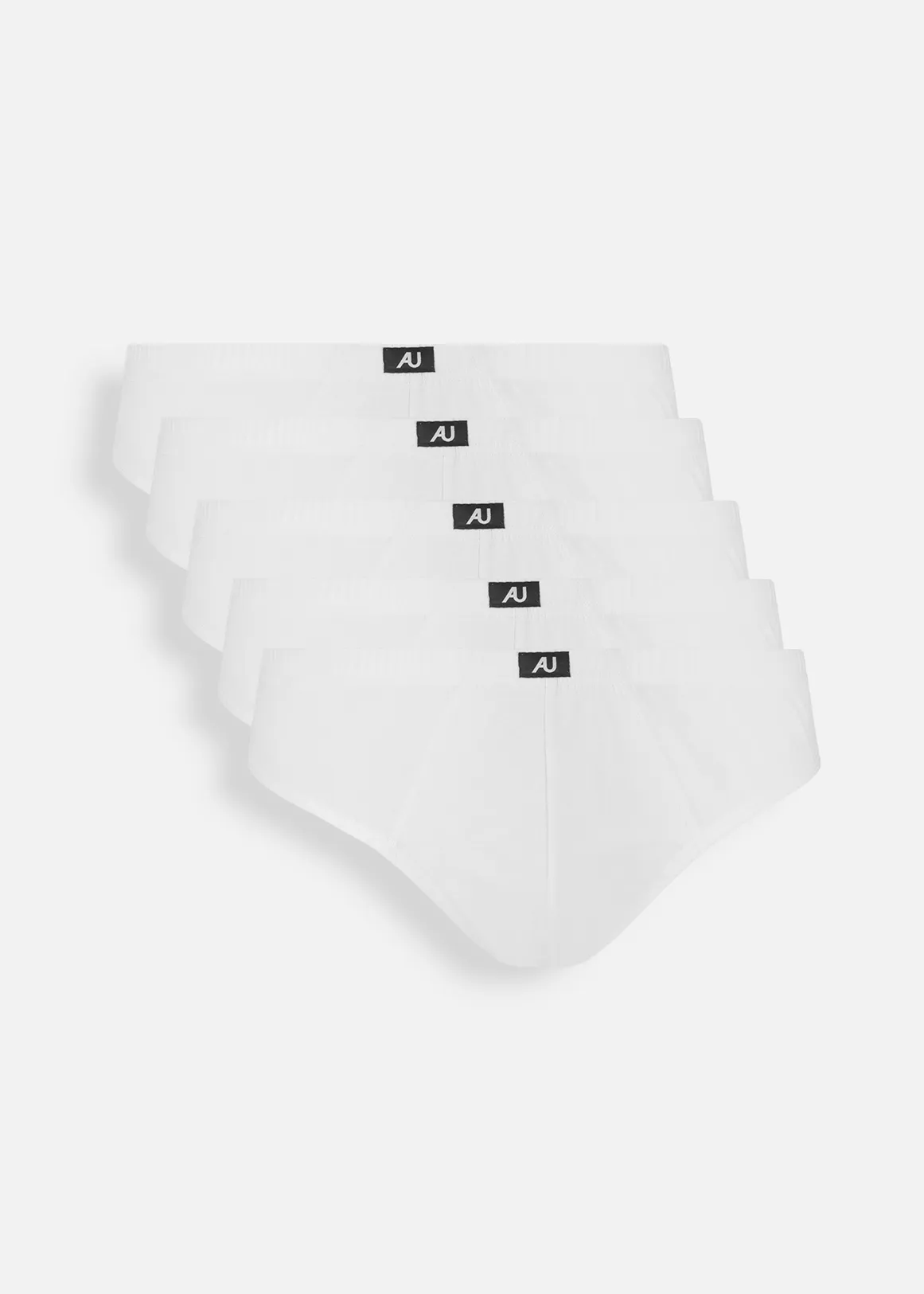 StayNew COOLTECH Plain Cotton Briefs 5 Pack - WHITE