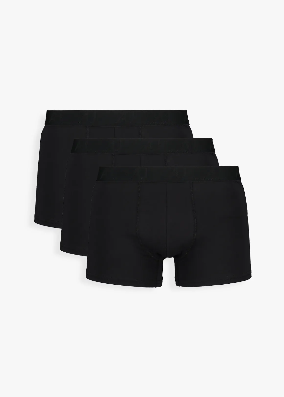 StayNew COOLTECH Stretch Cotton Trunks 3 Pack - BLACK