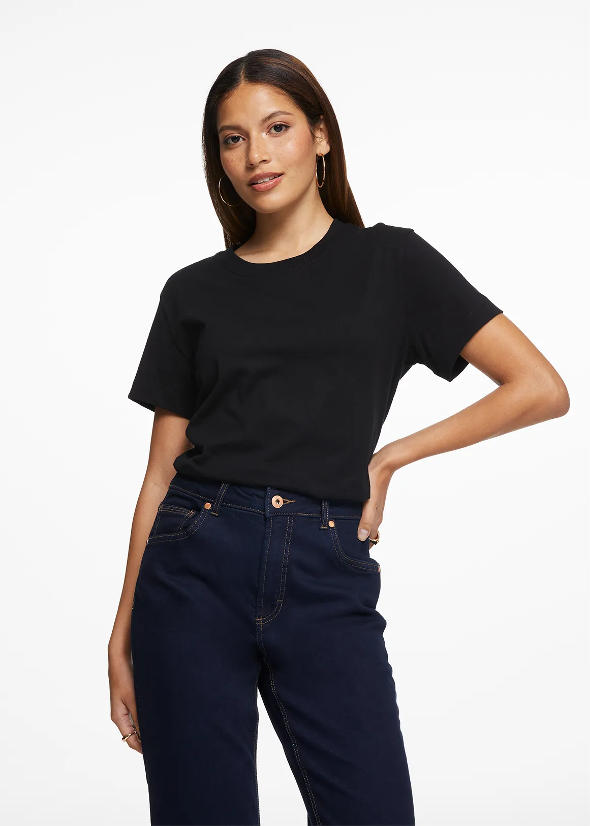 StayNew Cotton T-shirt - BLACK