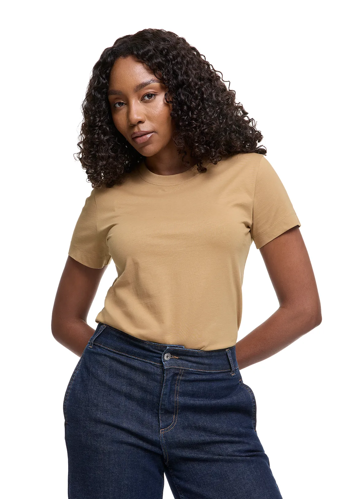 StayNew Cotton T-shirt - CAMEL