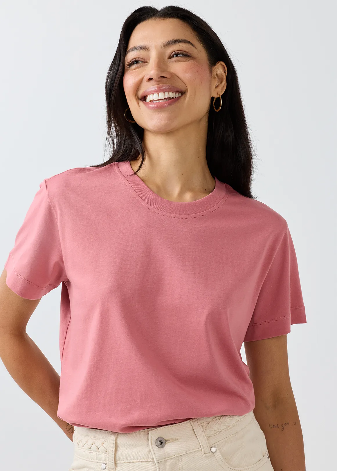 StayNew Cotton T-shirt - DUSTY PINK