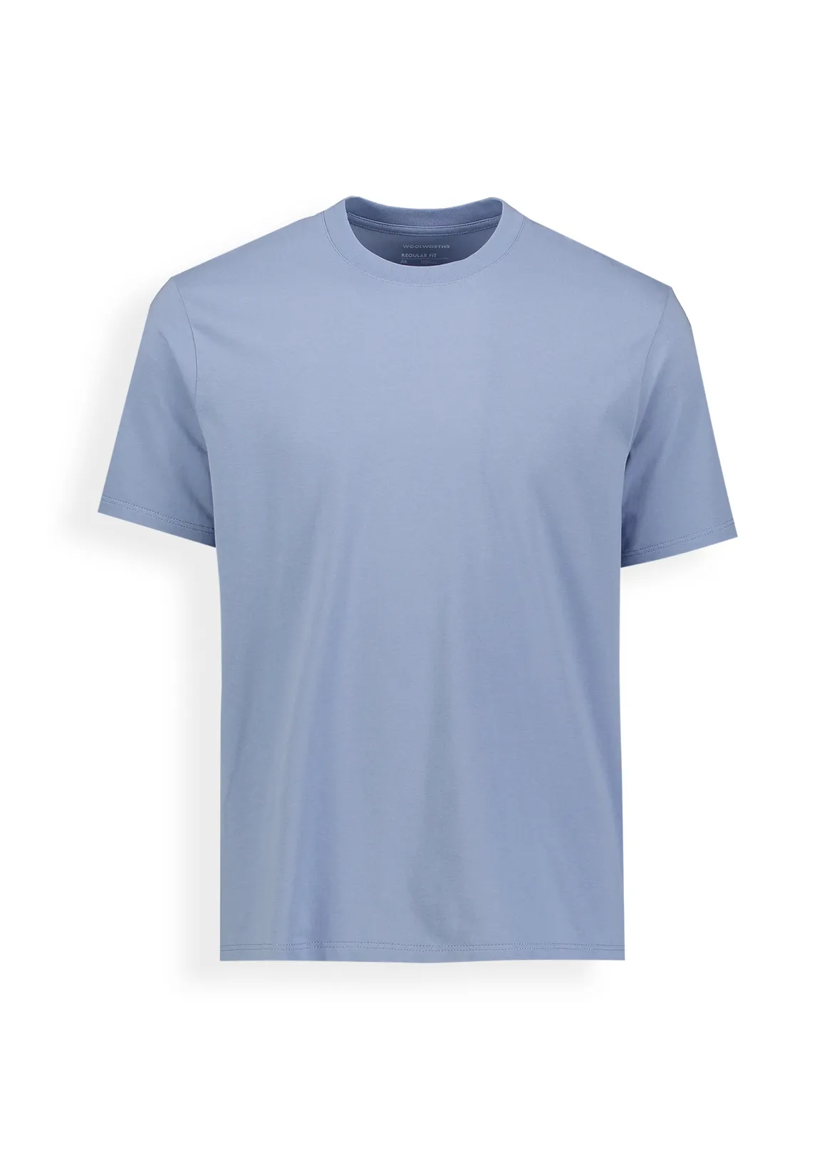 StayNew Crew Neck Cotton T-shirt - MEDIUM BLUE