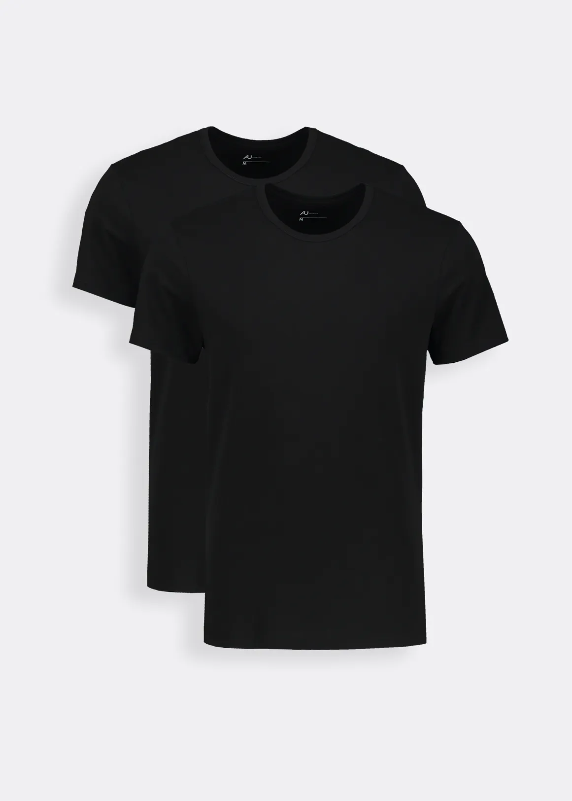 StayNew Crew Neck Cotton T-shirts 2 Pack - BLACK