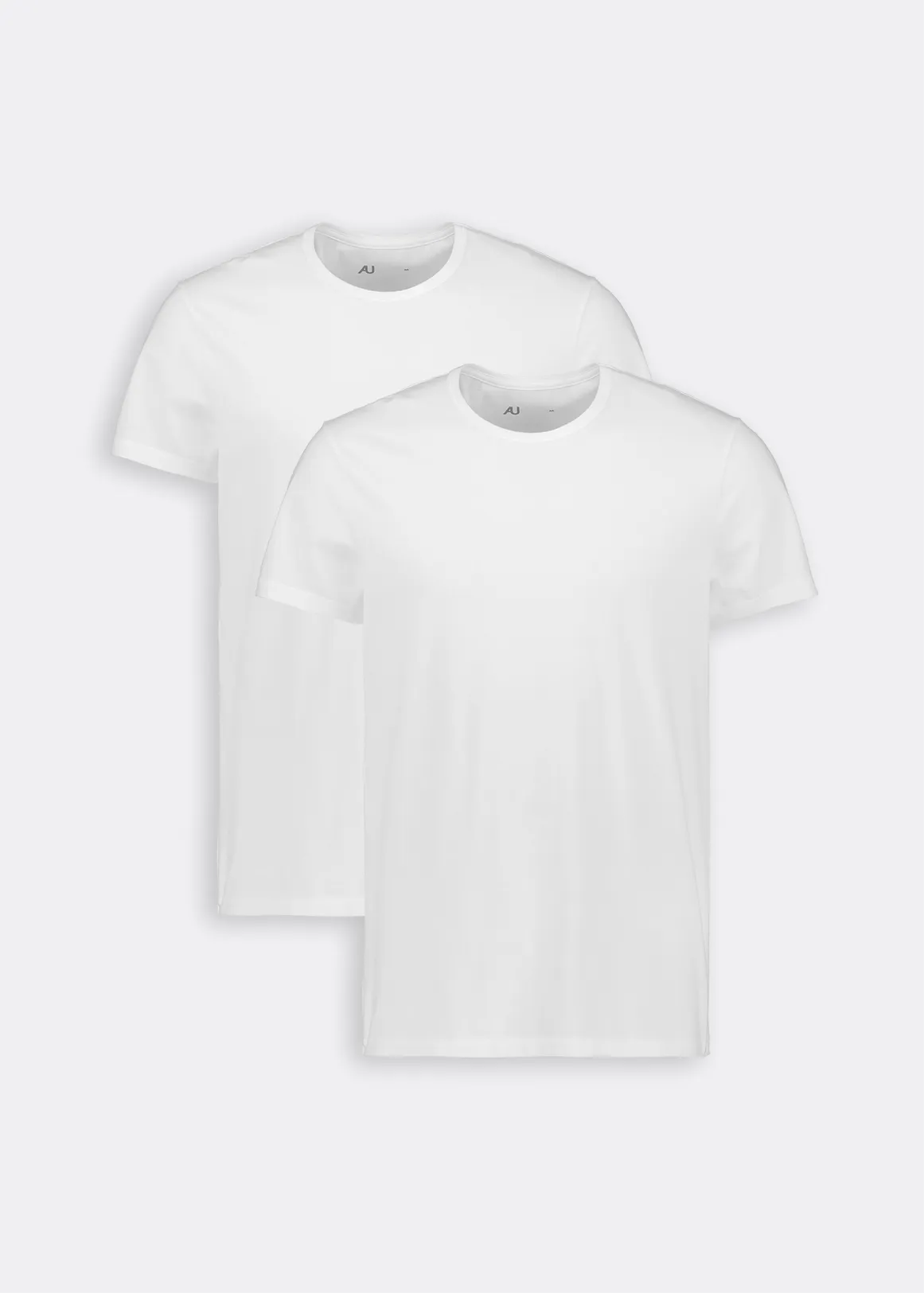 StayNew Crew Neck Cotton T-shirts 2 Pack - WHITE