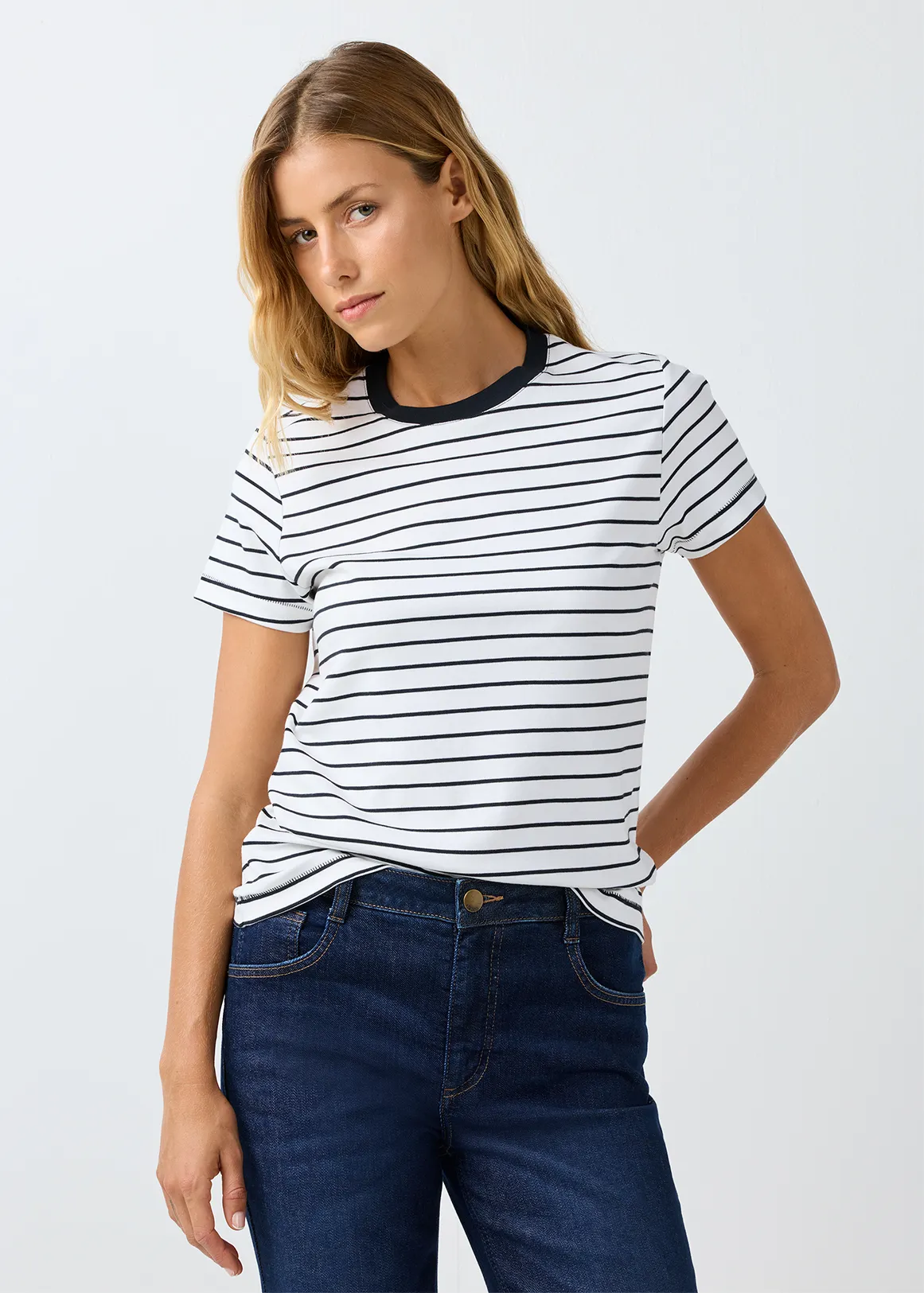 StayNew Interlock Cotton T-shirt - X WHITE