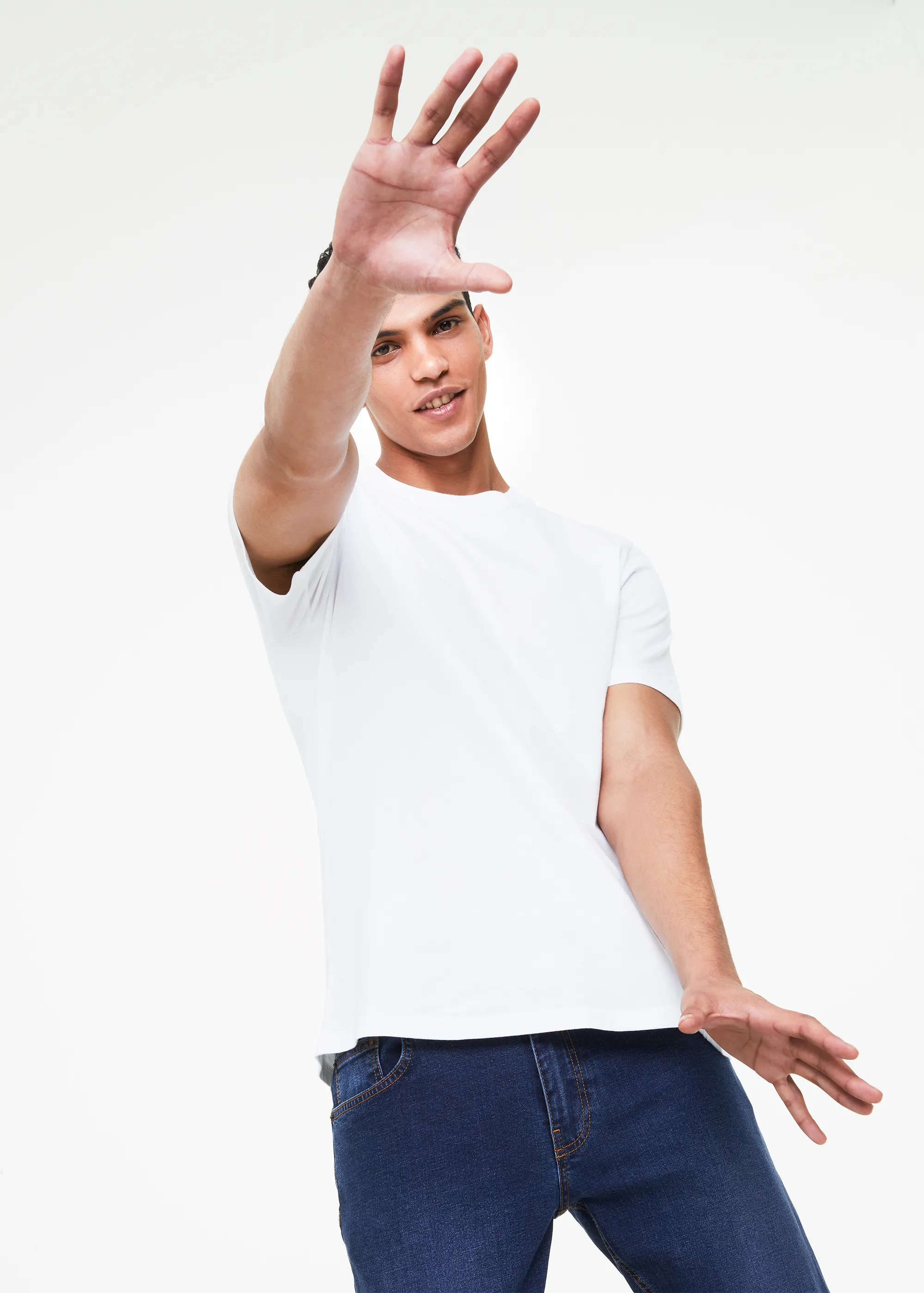 StayNew Regular Fit Cotton T-shirt - WHITE