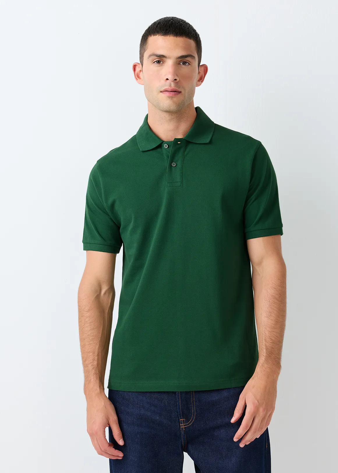 StayNew Regular Fit Pique Golfer - GREEN