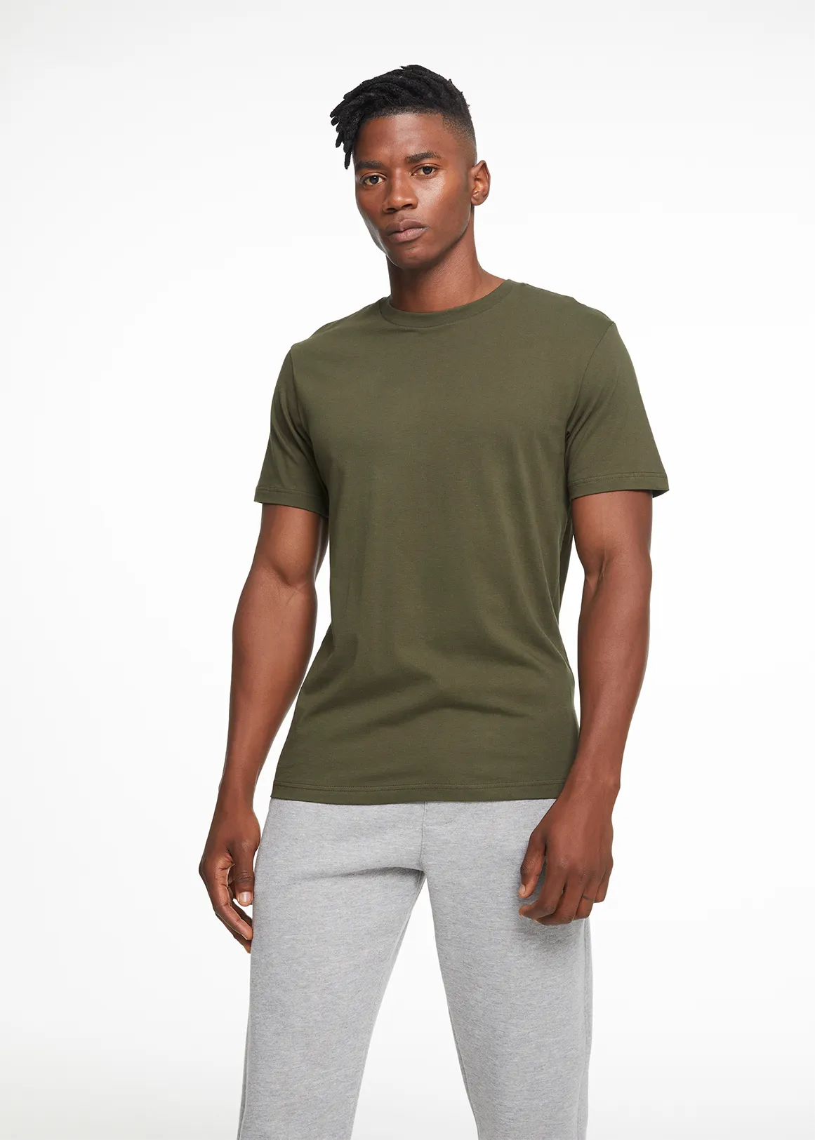 StayNew Slim Fit Cotton T-shirt - KHAKI