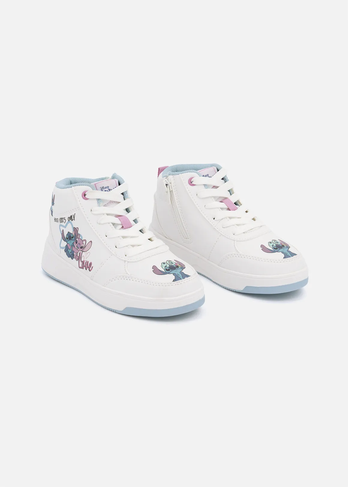 Stitch High Top Sneakers (Size 12-6) Older Girl - X WHITE