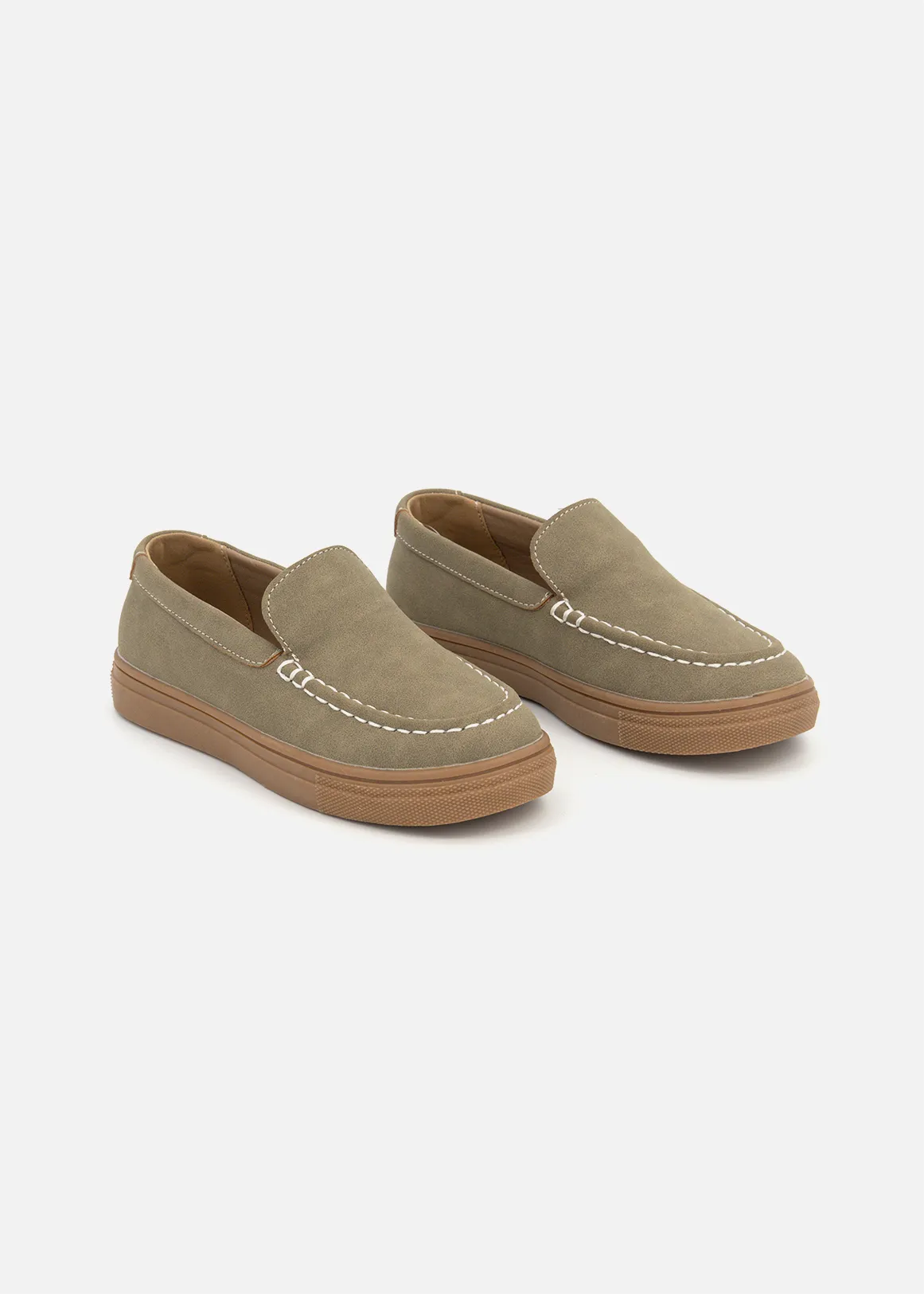 Stitch Loafers (Size12-6) Older Boy - TAN