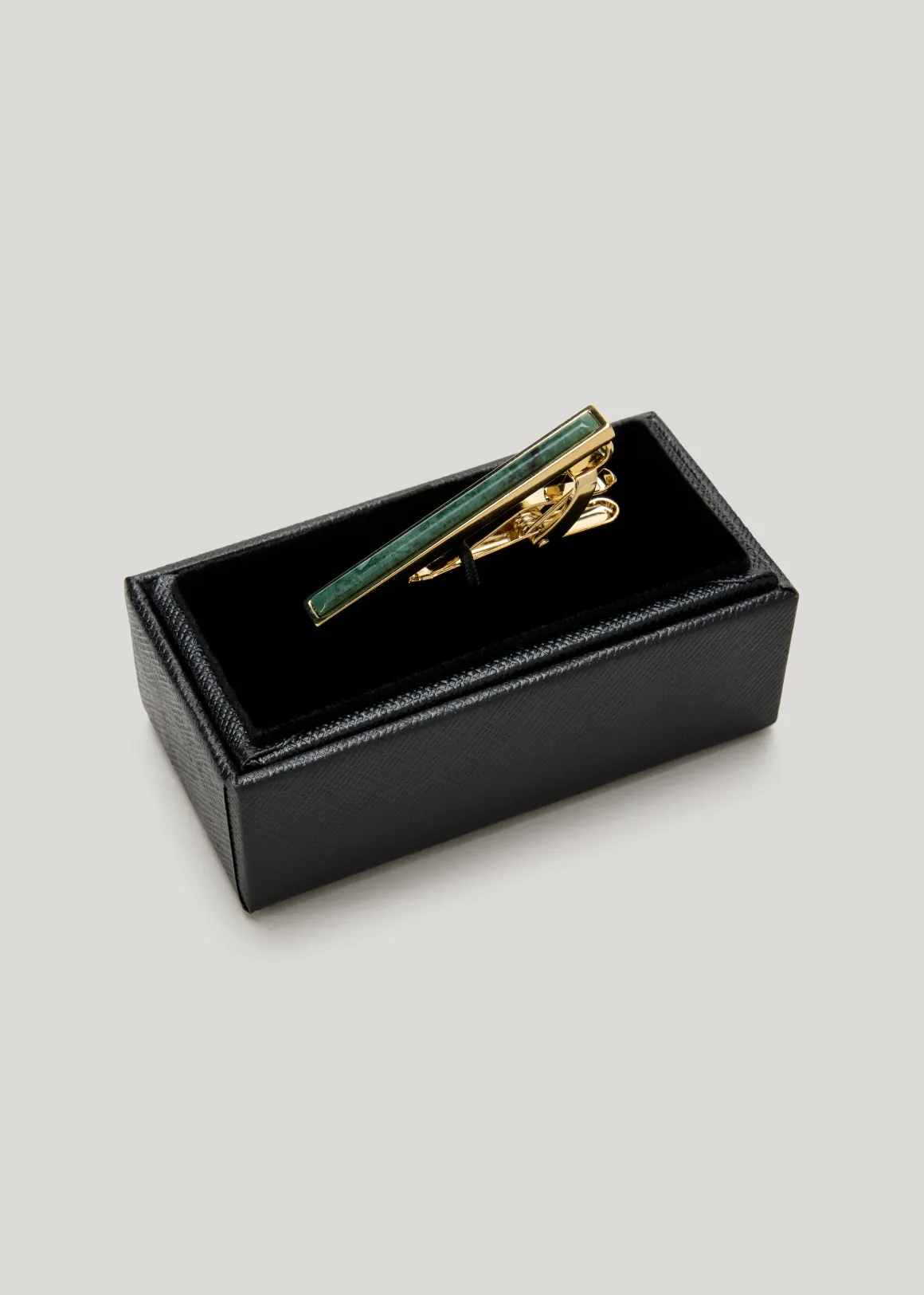 Stone Inlay Tie Pin - JADE