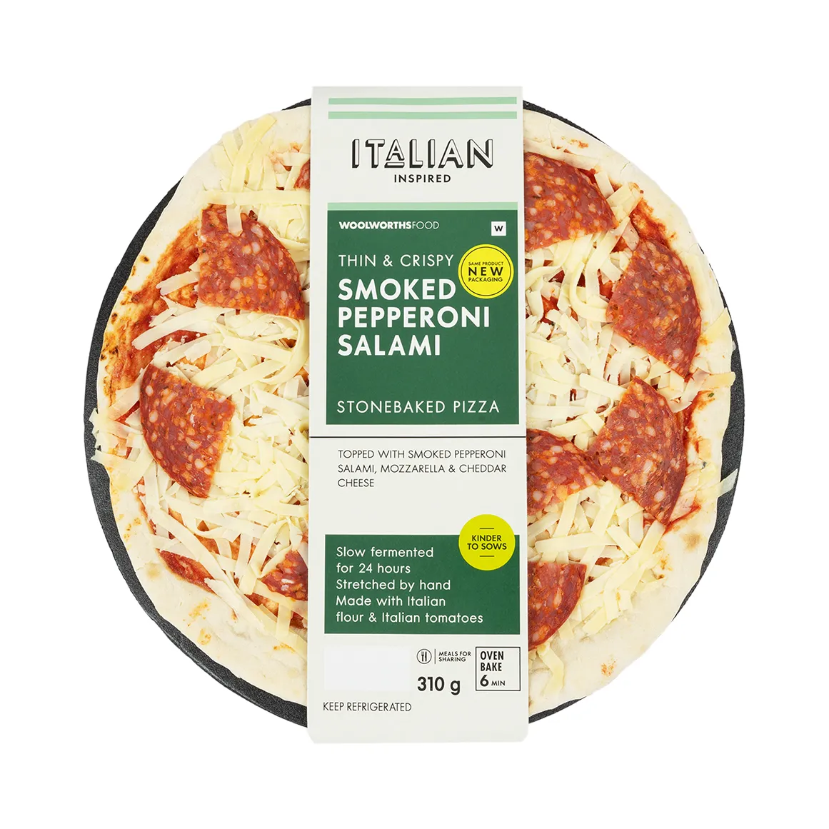 Stonebaked Smoked Pepperoni Salami Pizza 310 g