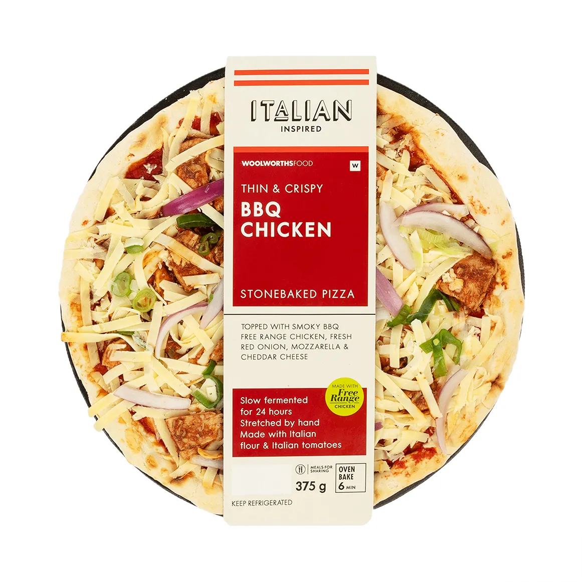 Stonebaked Thin & Crispy BBQ Chicken Pizza 375 g