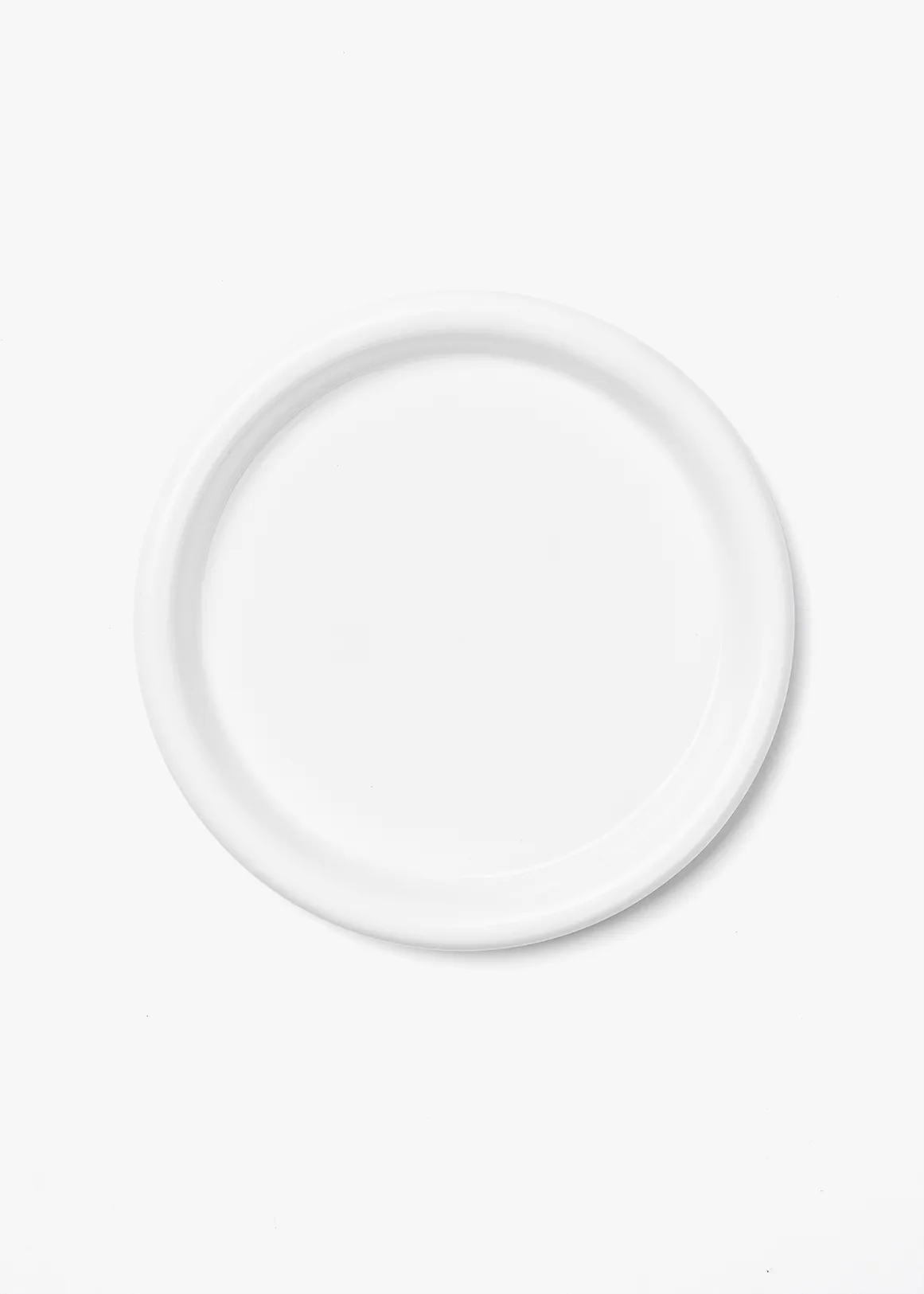 Stoneware Pillow Dinner Plate - WHITE