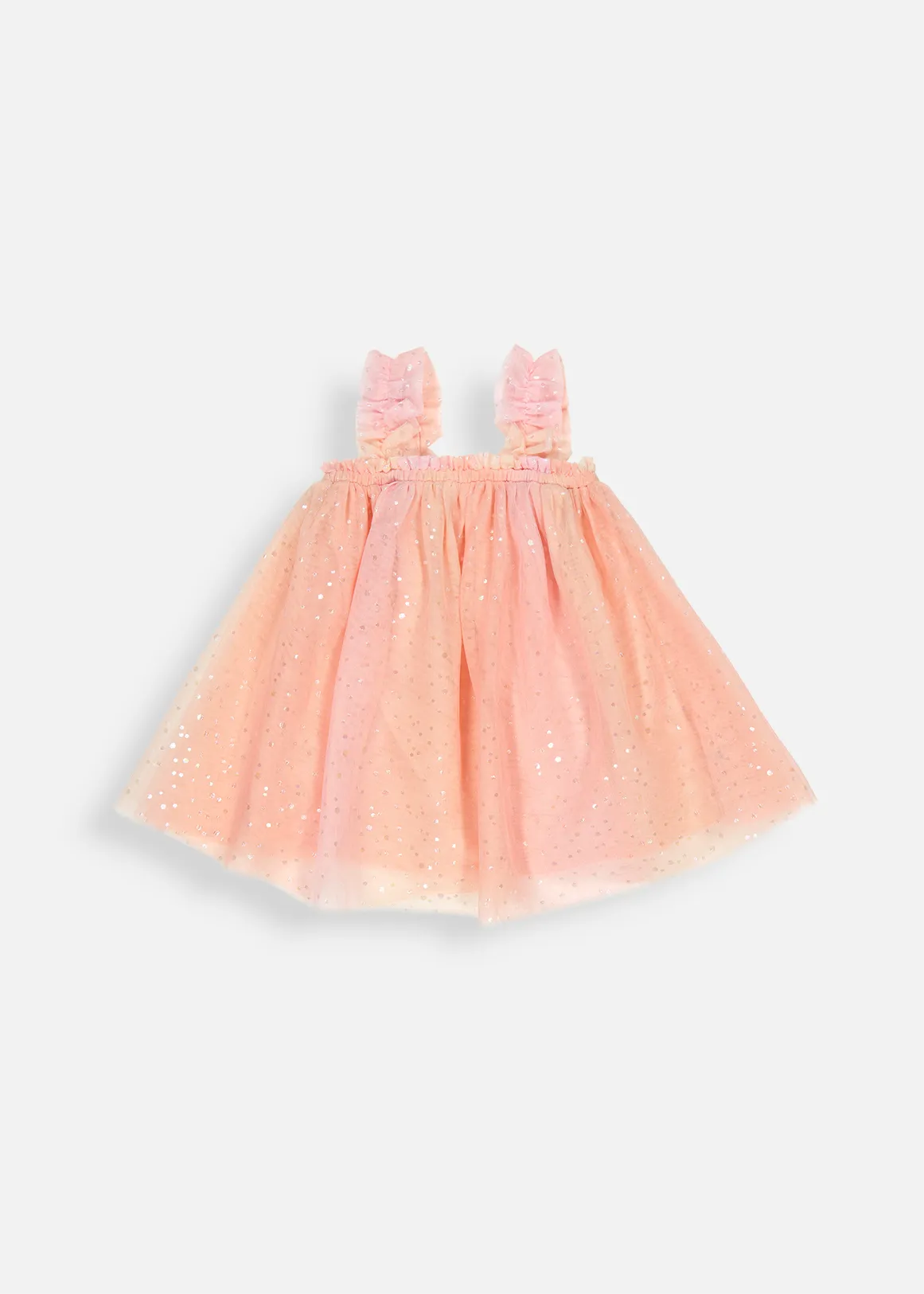 Strappy Tulle Dress - X CORAL