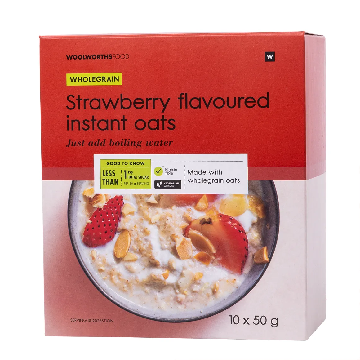 Strawberry Flavoured Instant Oats Sachets 10 x 50 g