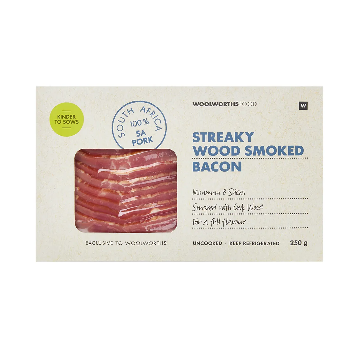 Streaky Wood Smoked Bacon 250 g