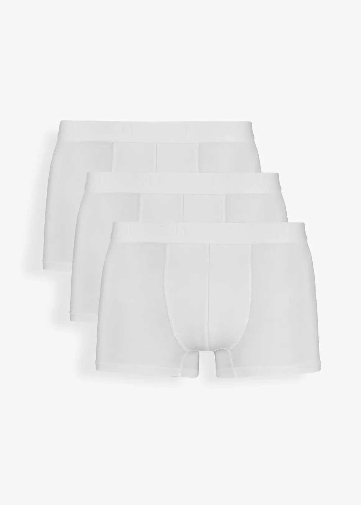 Stretch Bamboo Trunks 3 Pack - WHITE