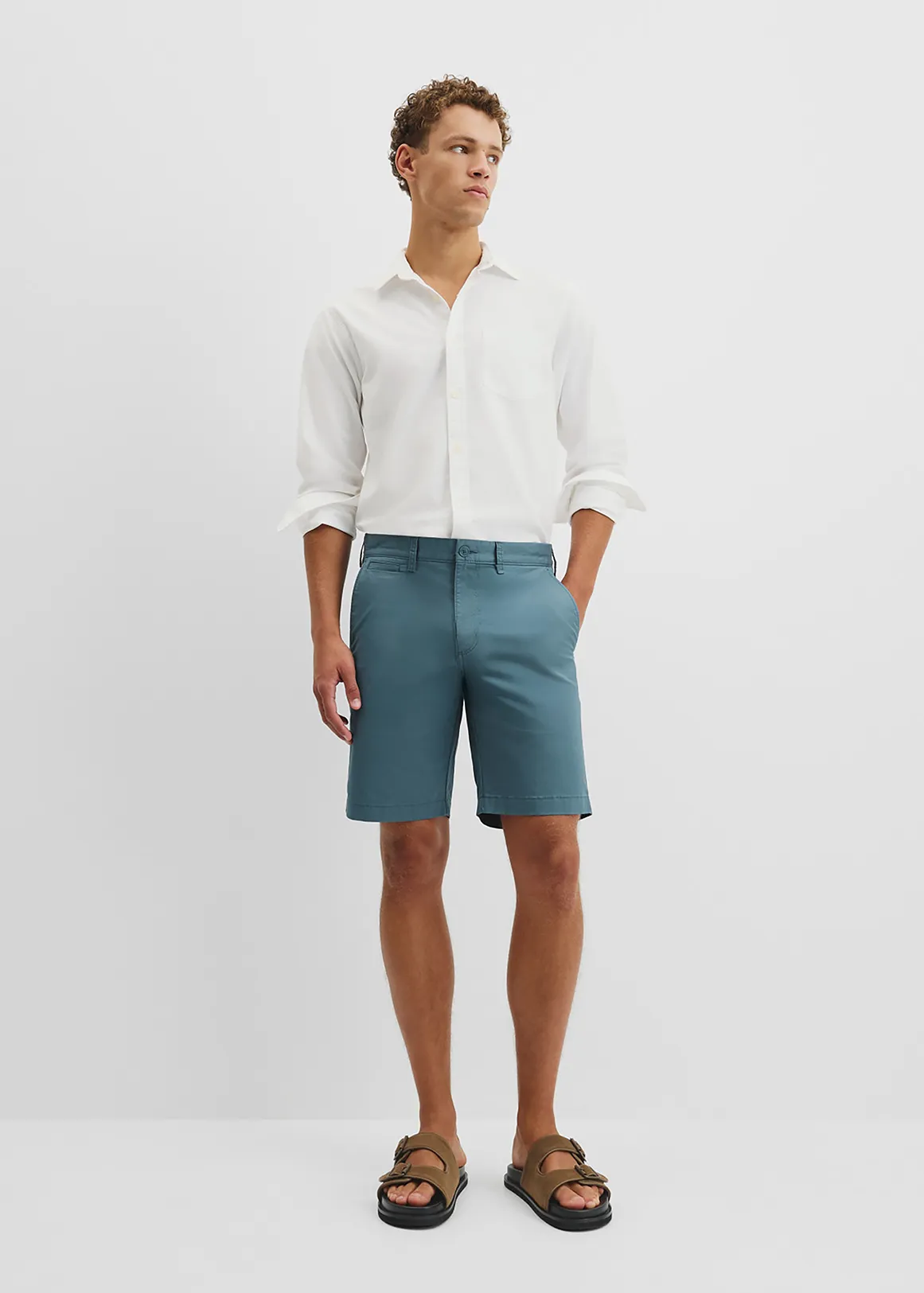 Stretch Chino Short - BLUE STONE