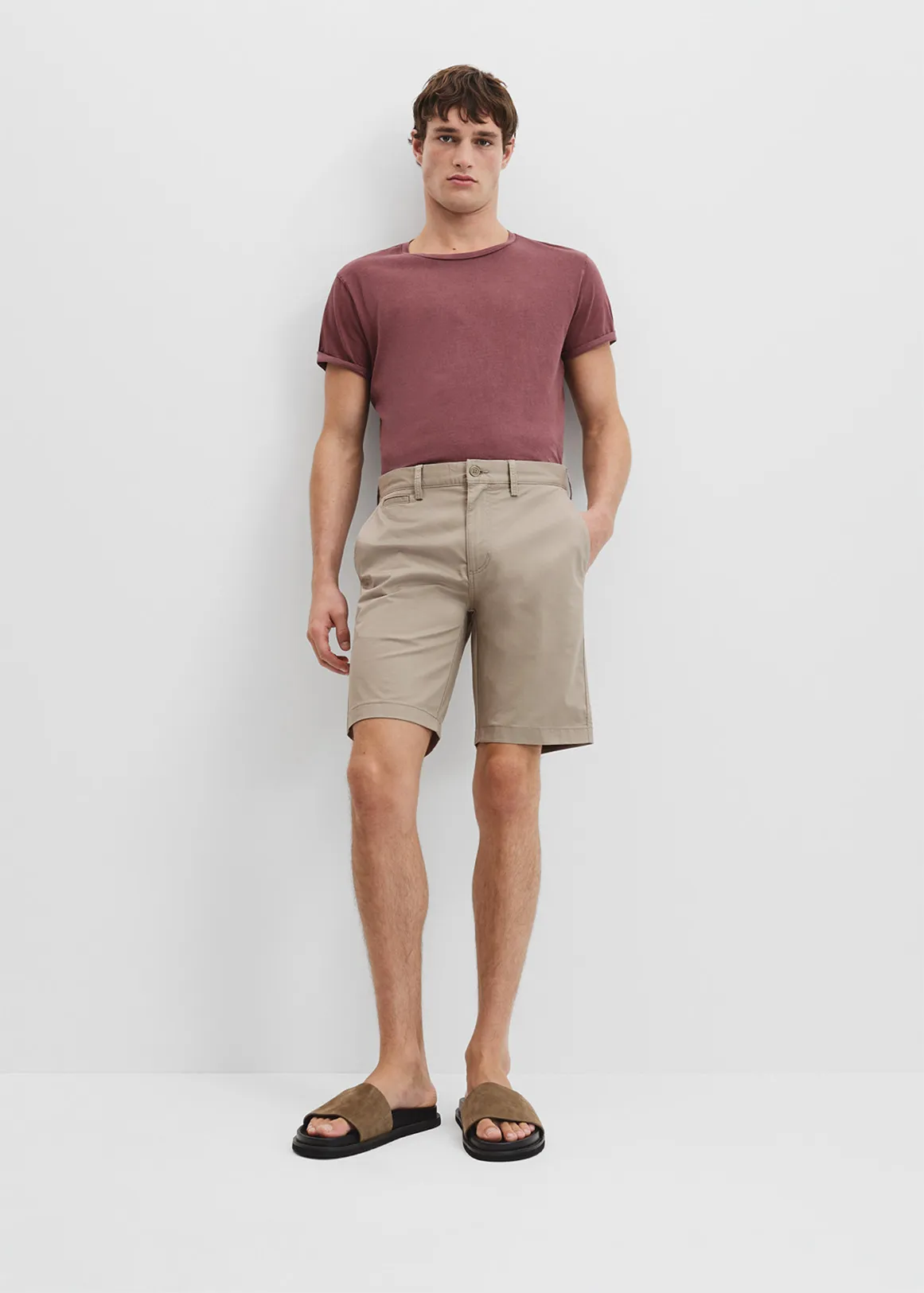 Stretch Chino Short - CEMENT