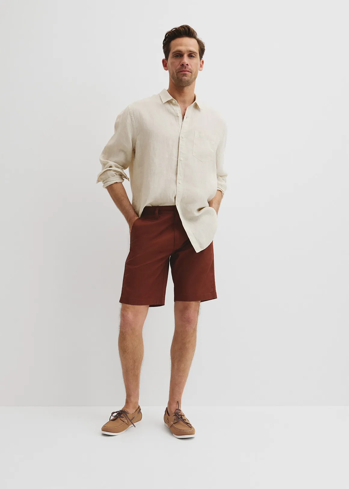Stretch Chino Short - DARK SPICE